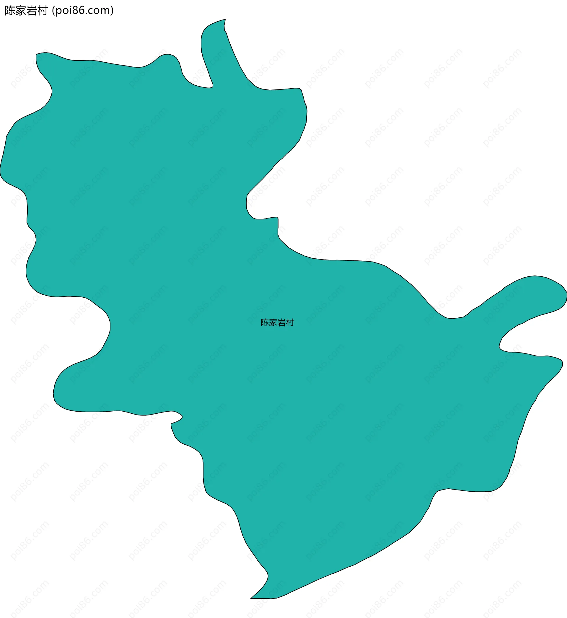 陈家岩村边界地图