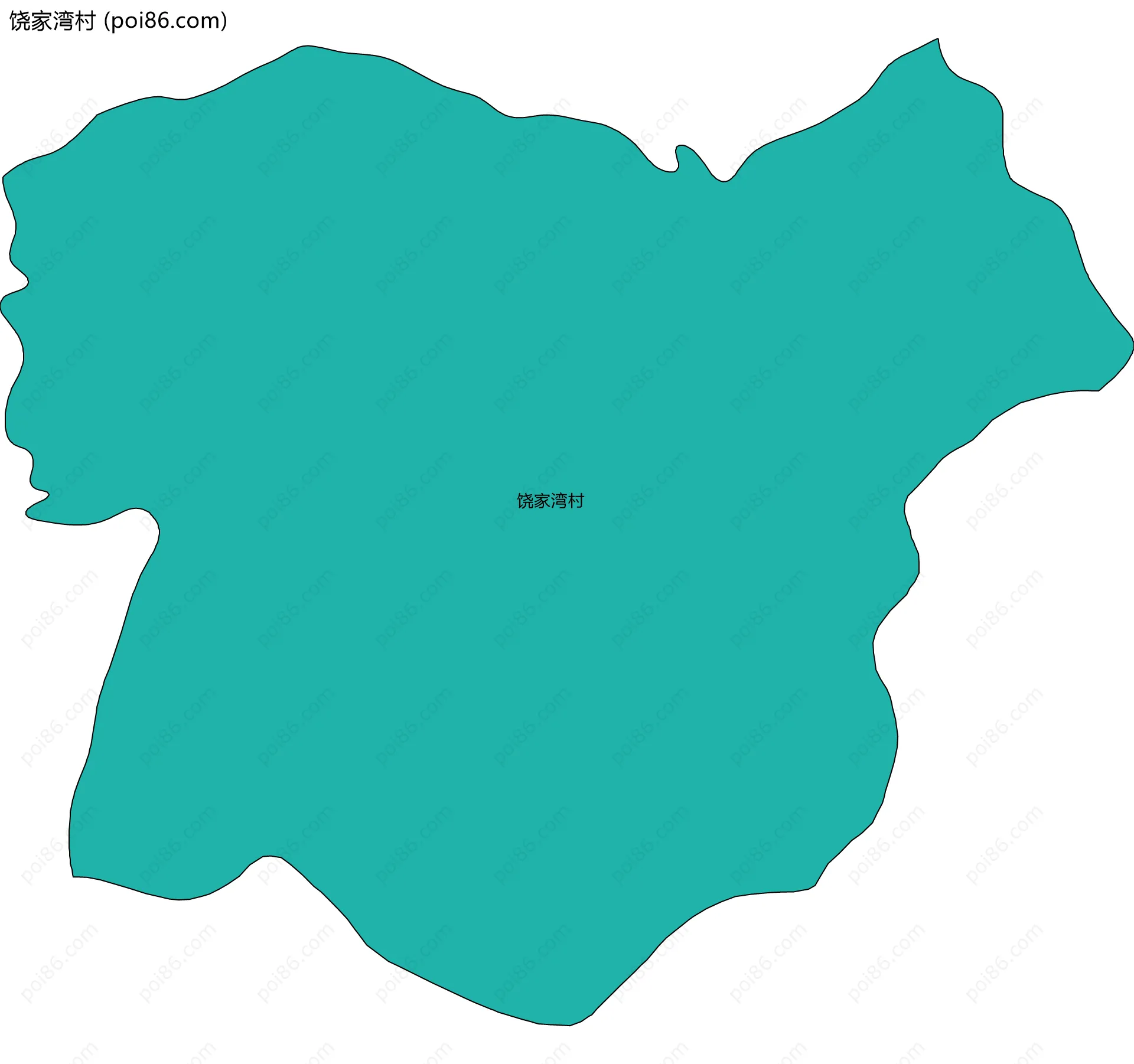 饶家湾村边界地图