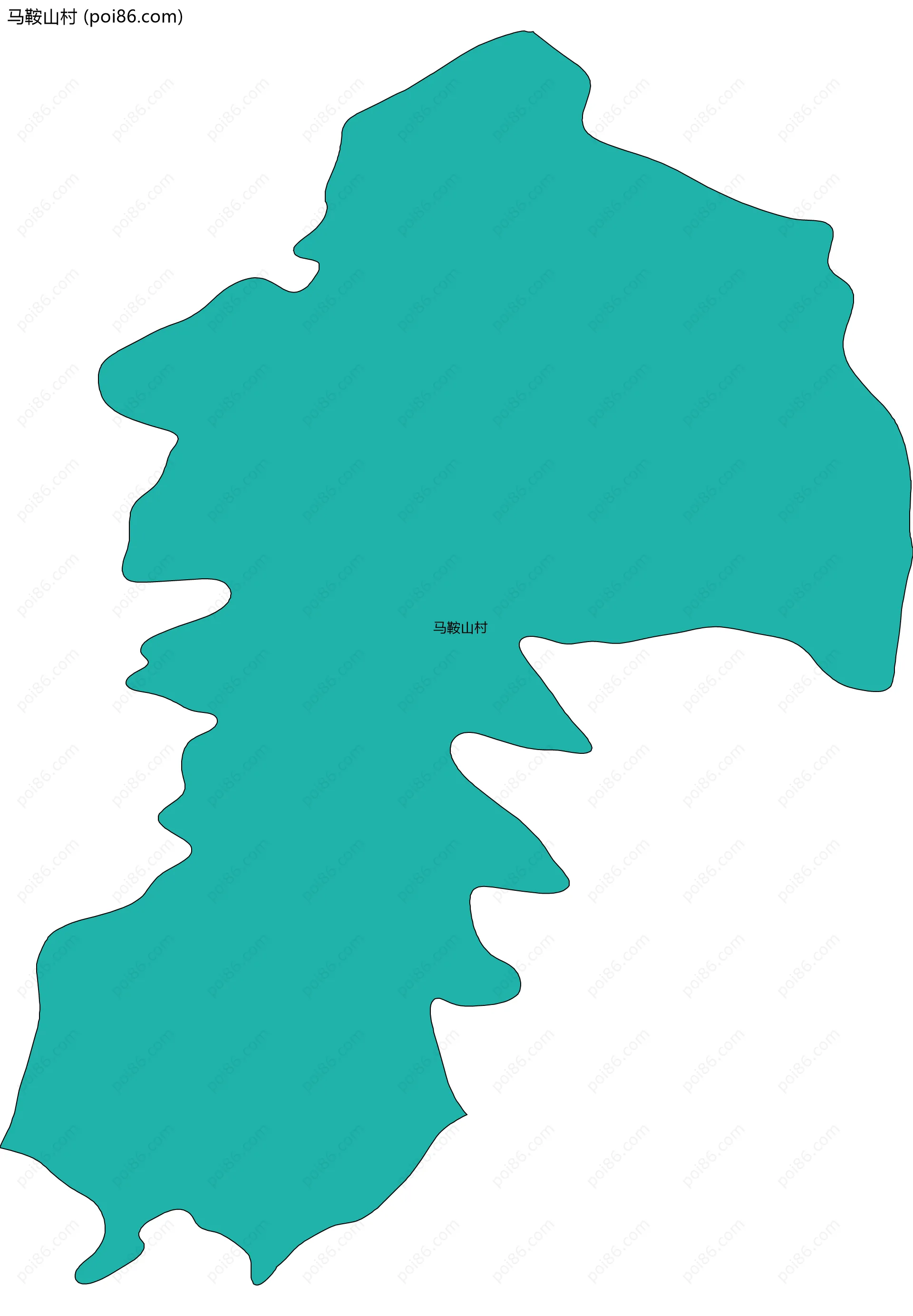 马鞍山村边界地图