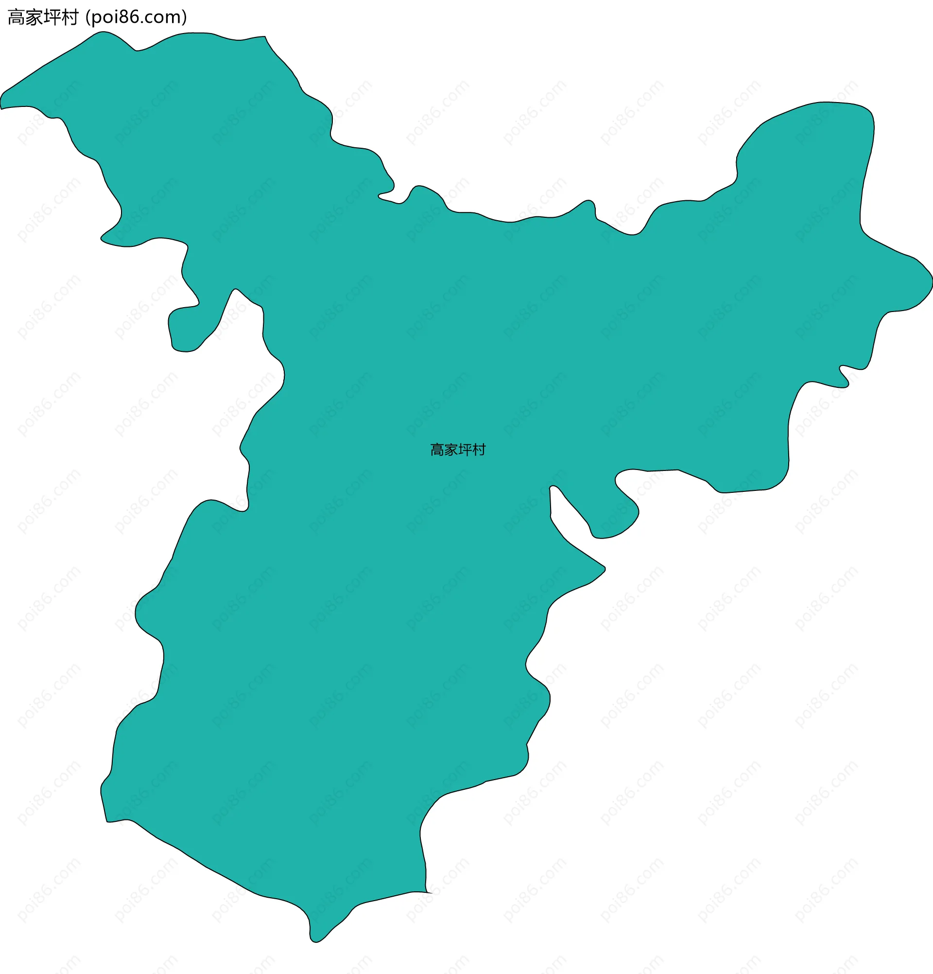 高家坪村边界地图