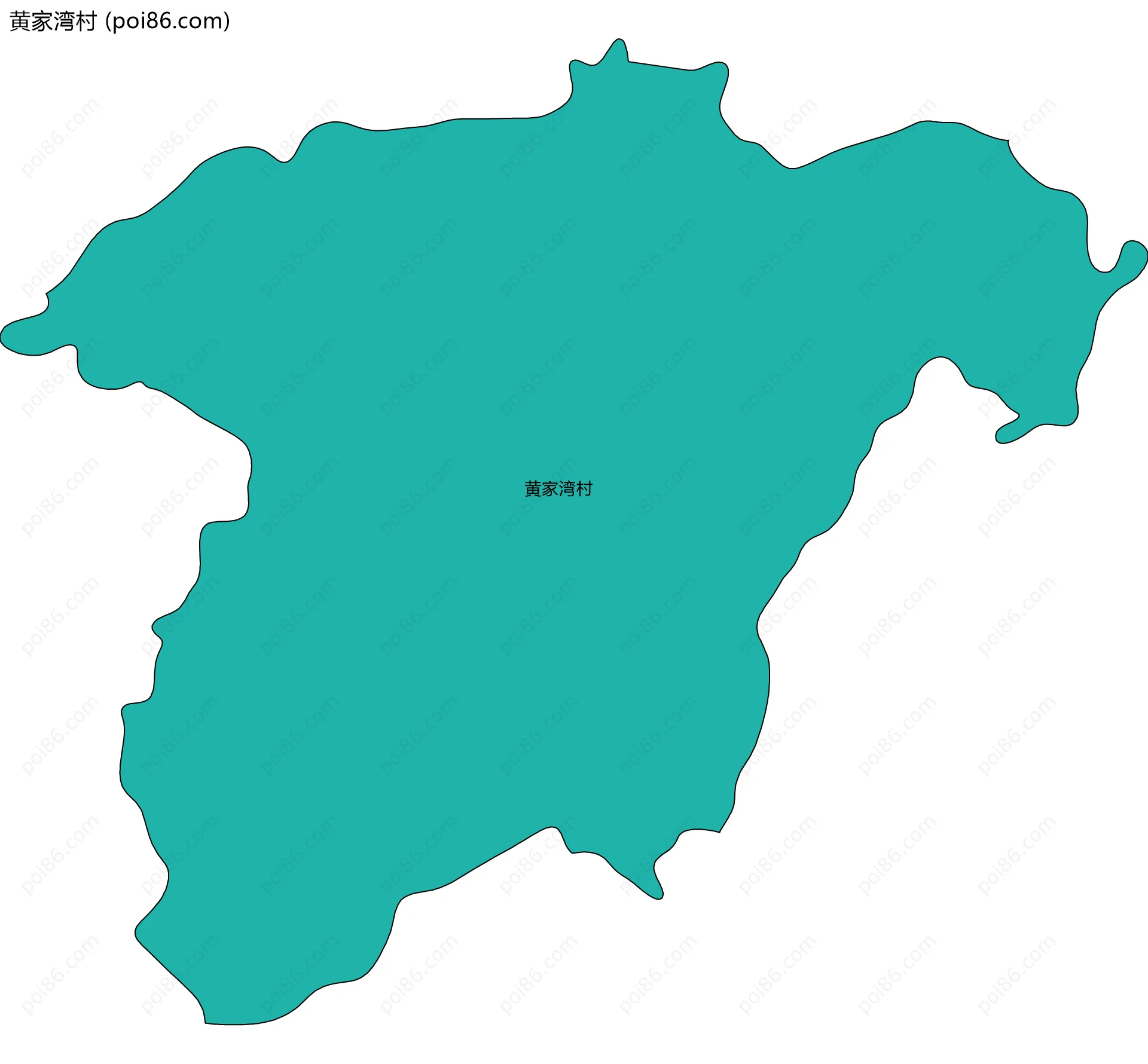 黄家湾村边界地图