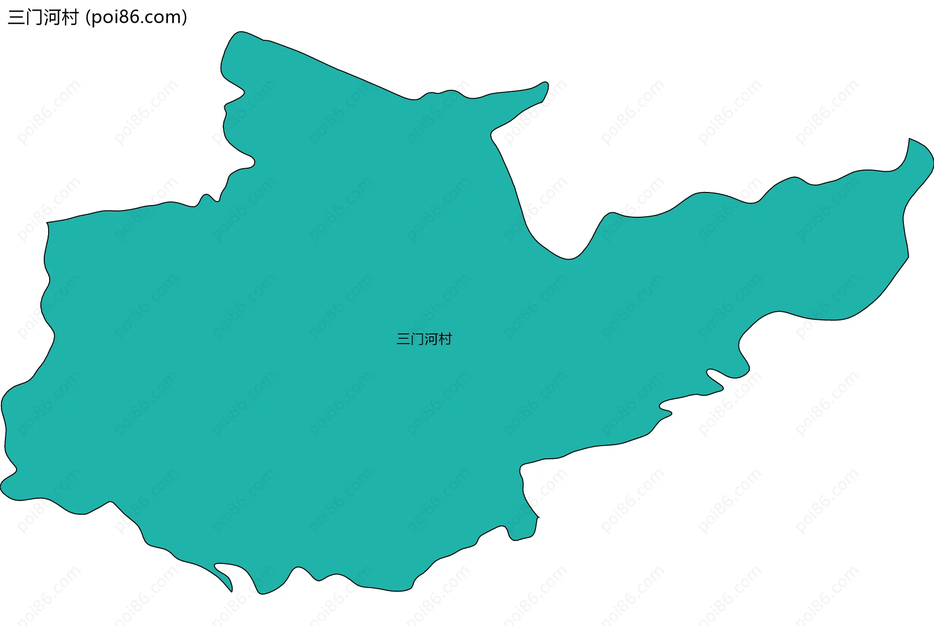 三门河村边界地图