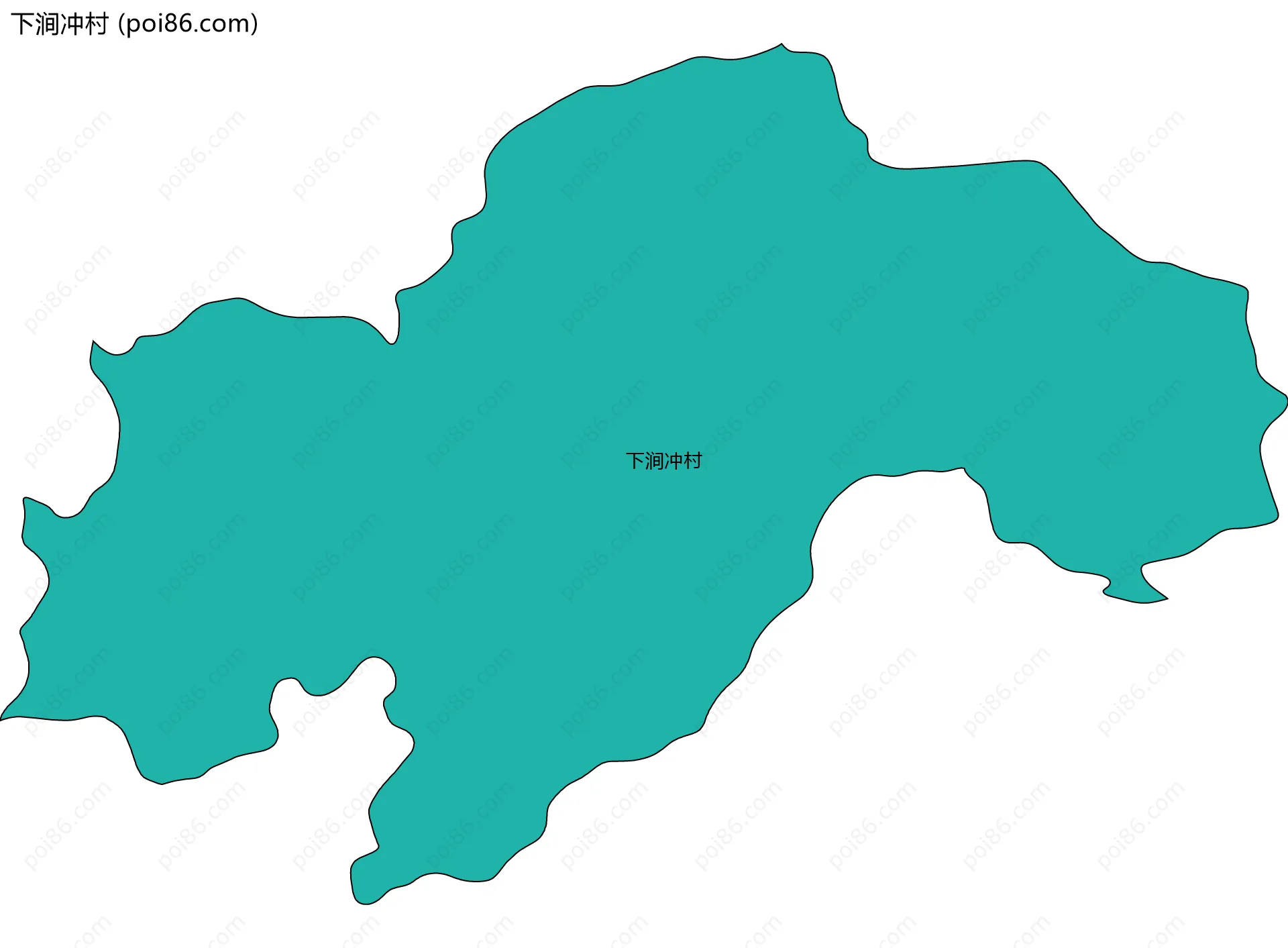 下涧冲村边界地图