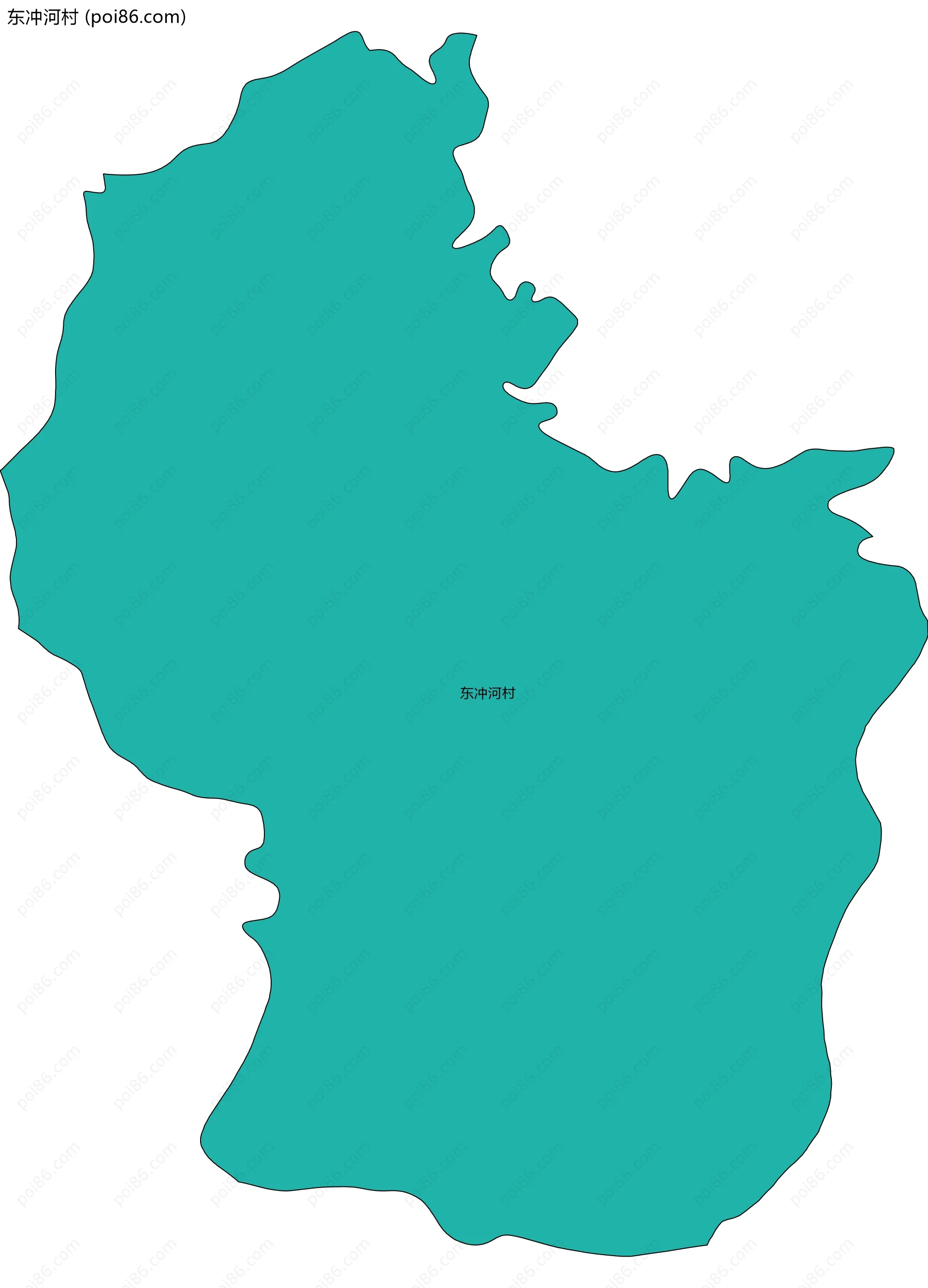 东冲河村边界地图