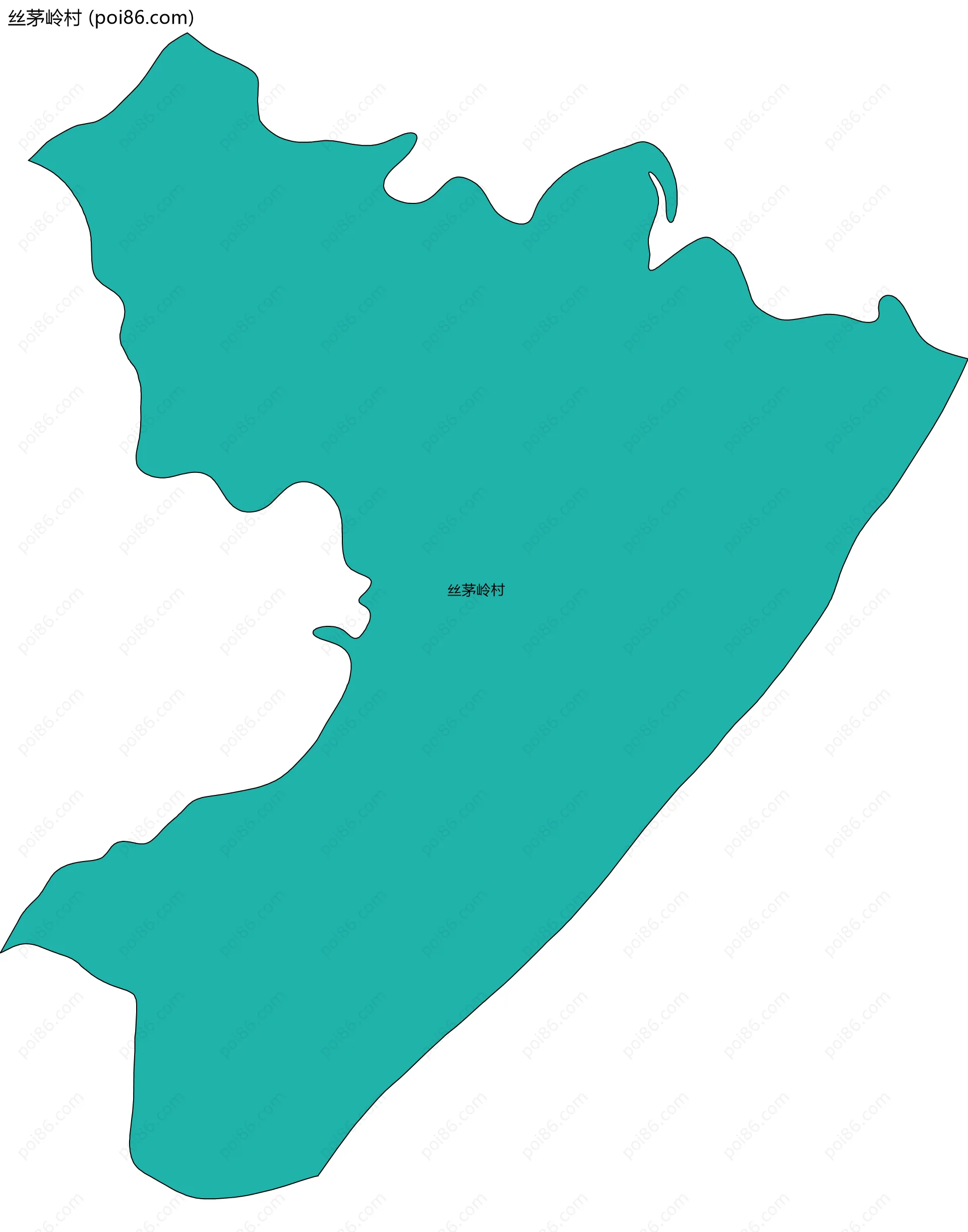 丝茅岭村边界地图