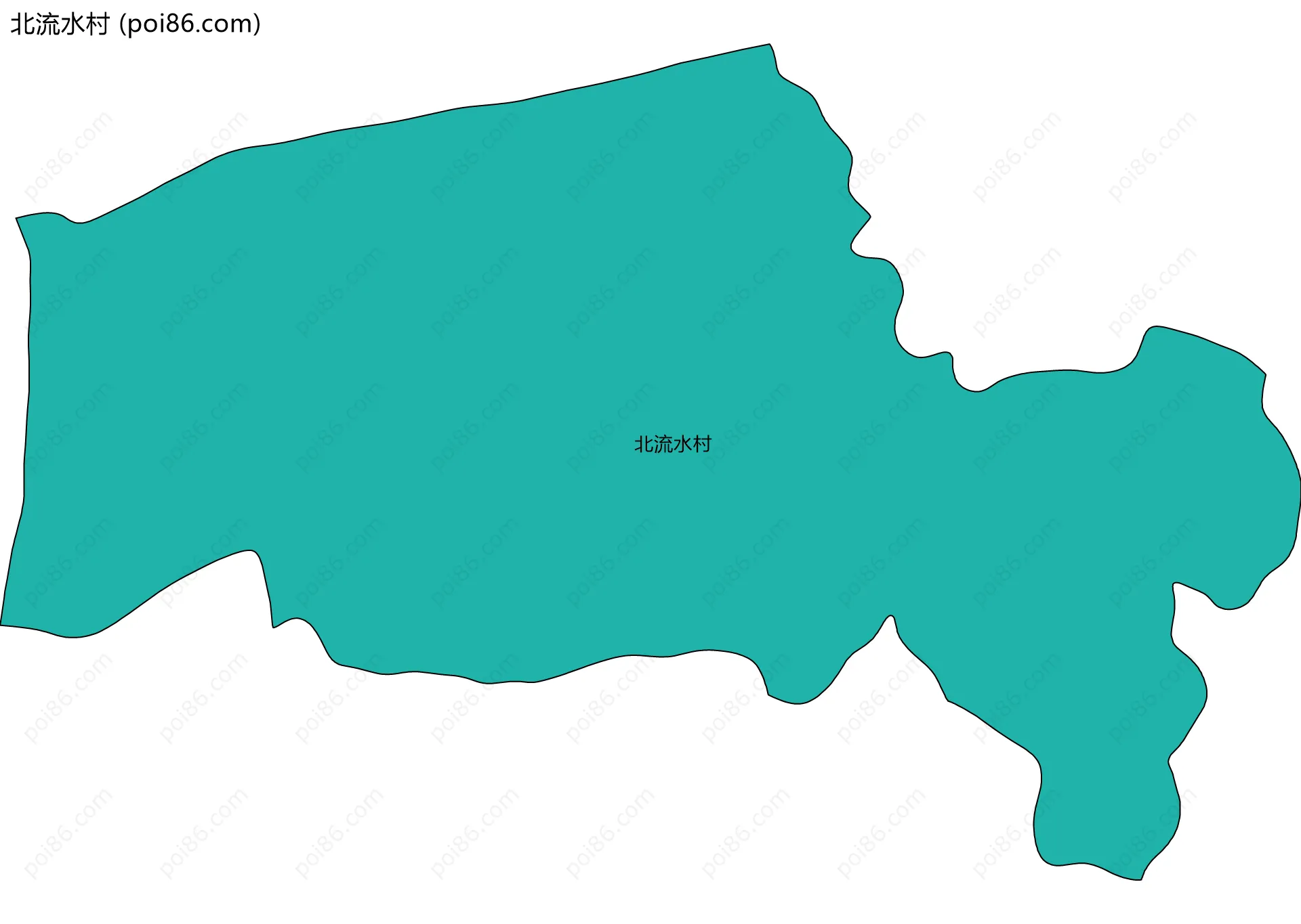 北流水村边界地图
