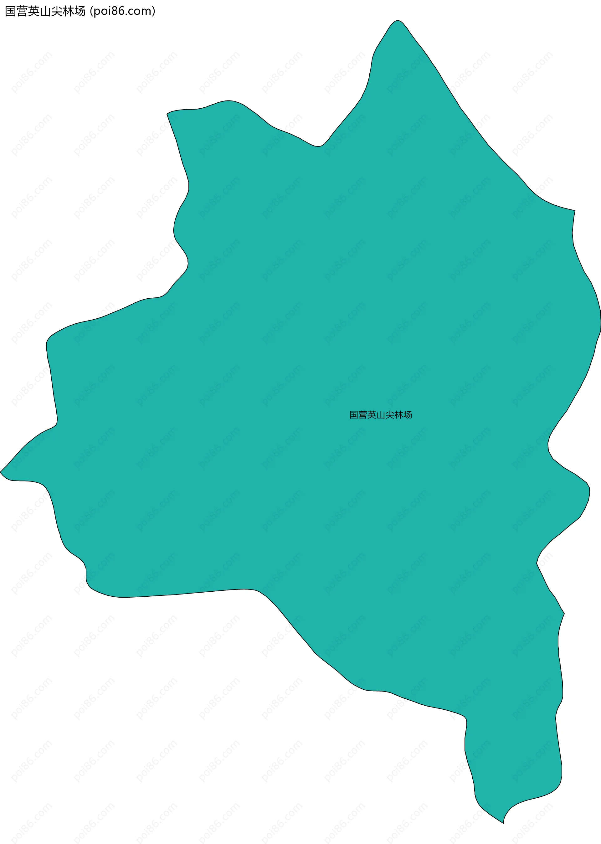 国营英山尖林场边界地图