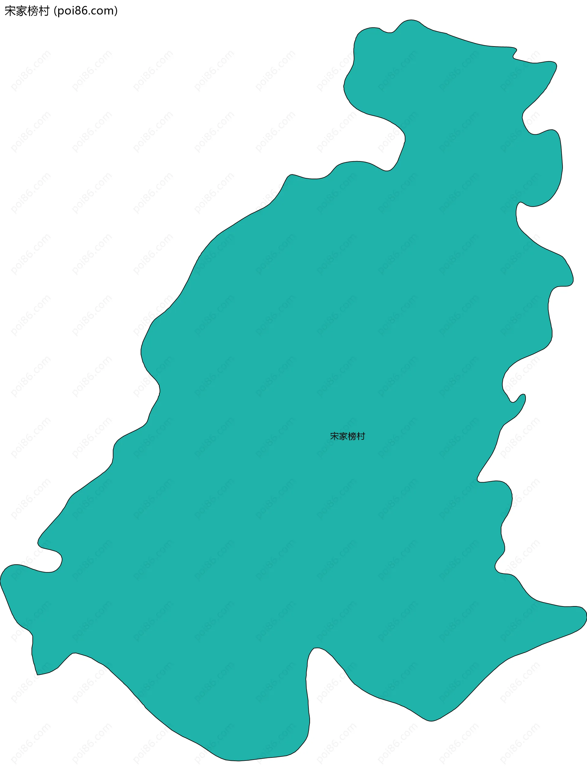 宋家榜村边界地图