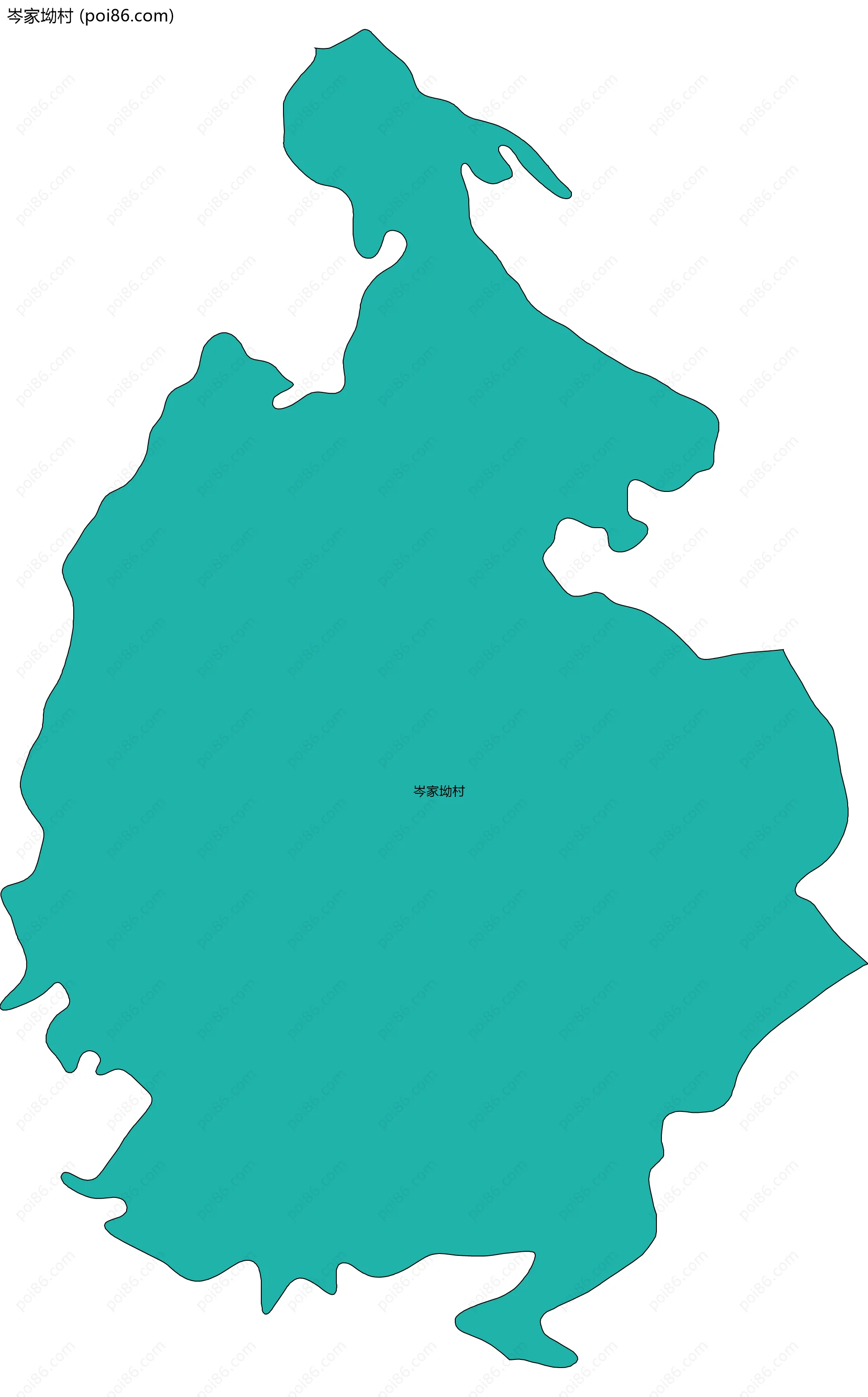 岑家坳村边界地图