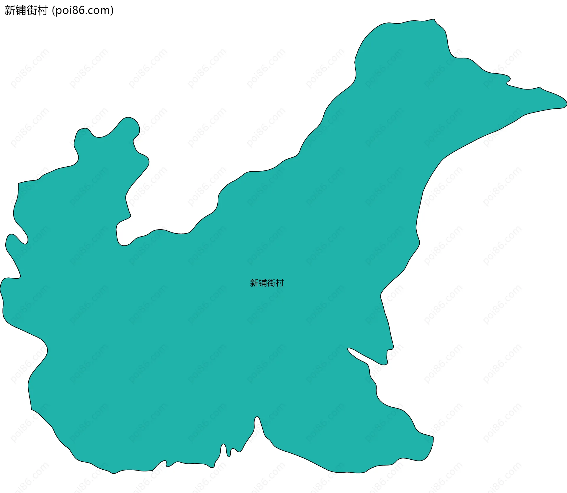 新铺街村边界地图