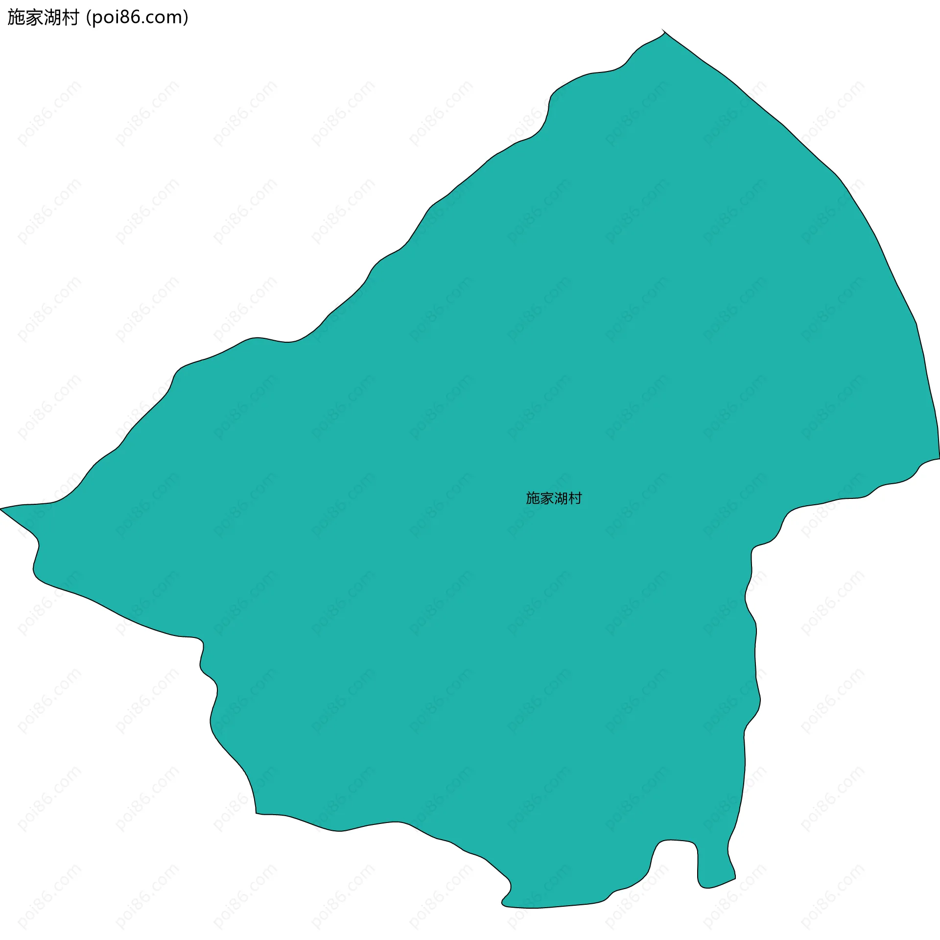 施家湖村边界地图