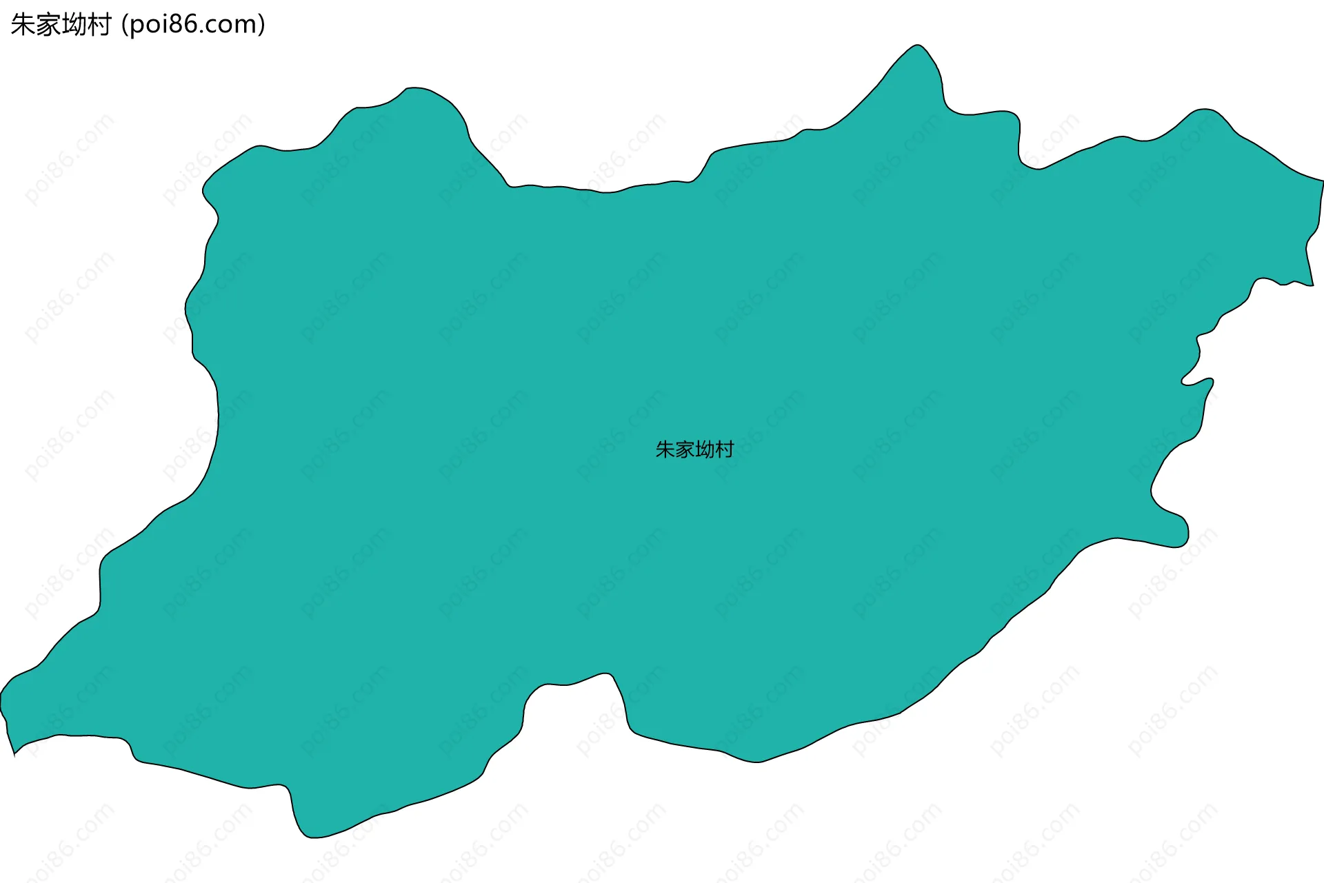 朱家坳村边界地图
