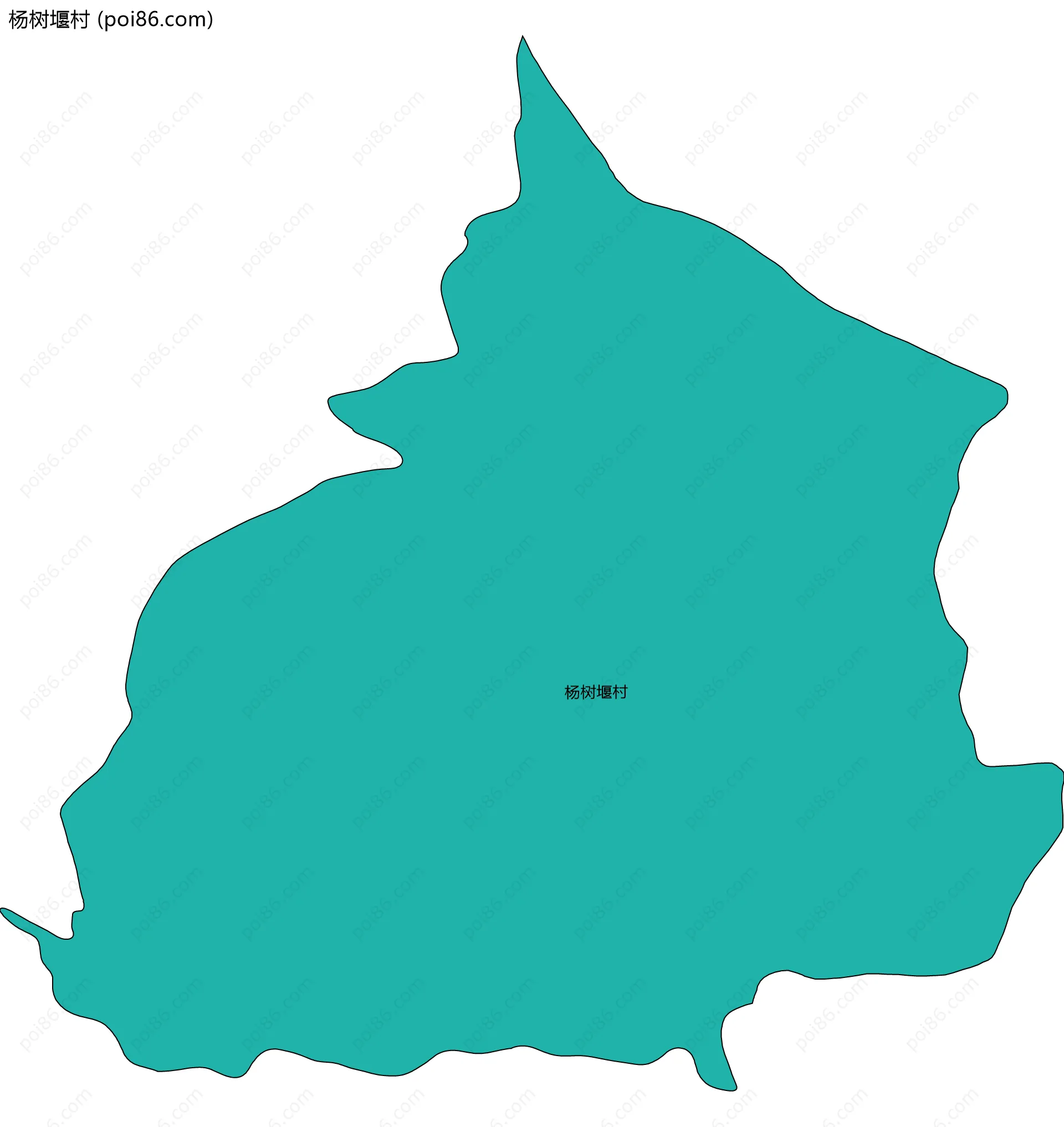 杨树堰村边界地图