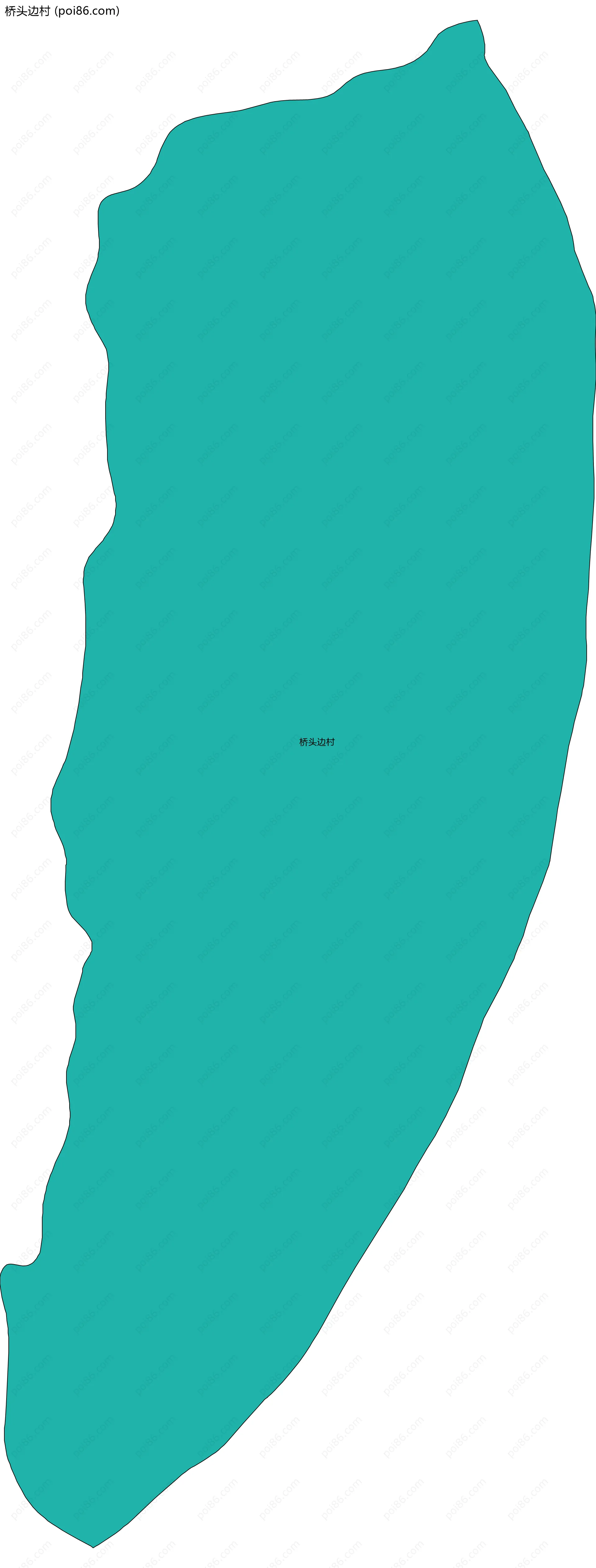 桥头边村边界地图