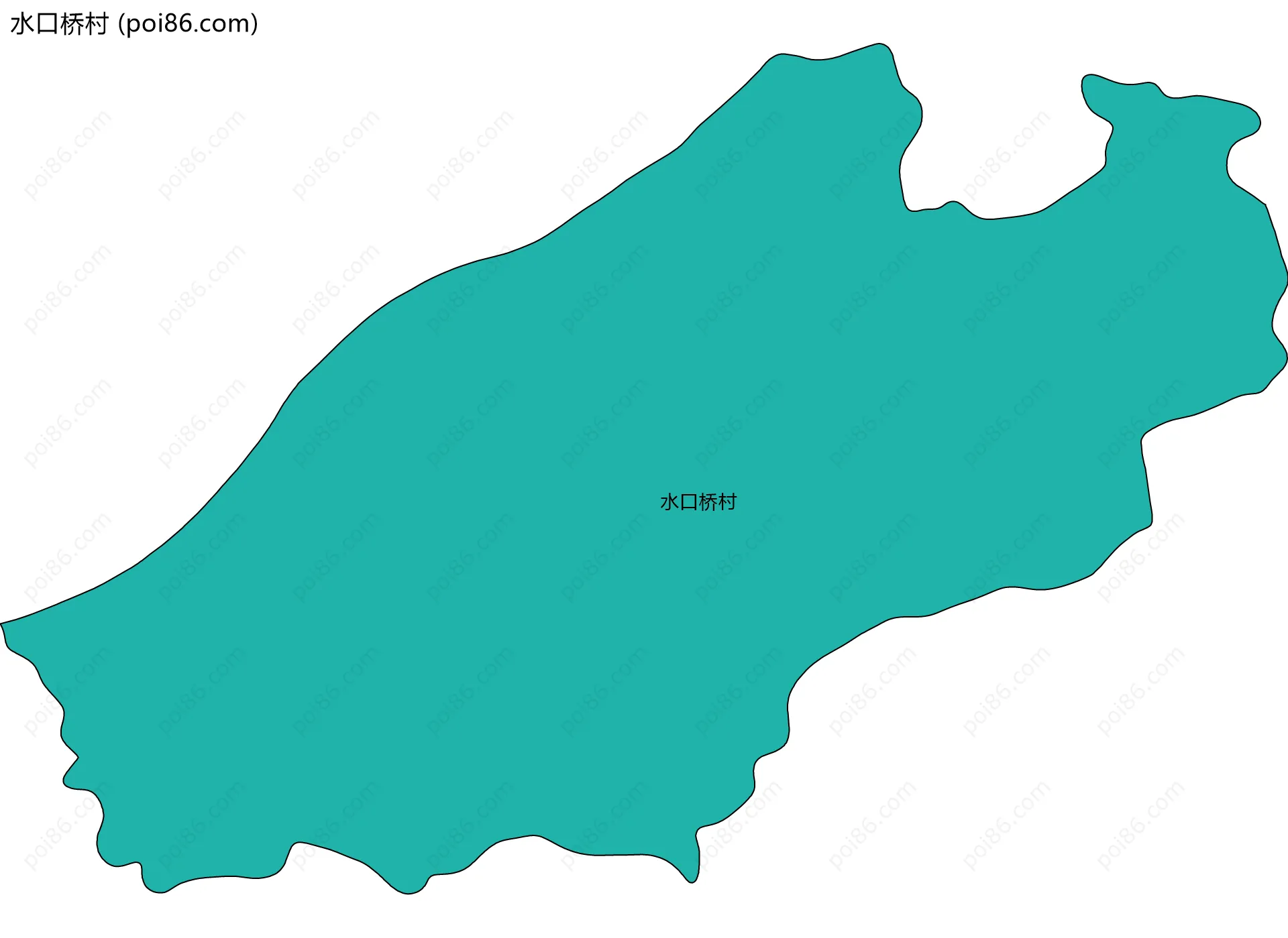 水口桥村边界地图