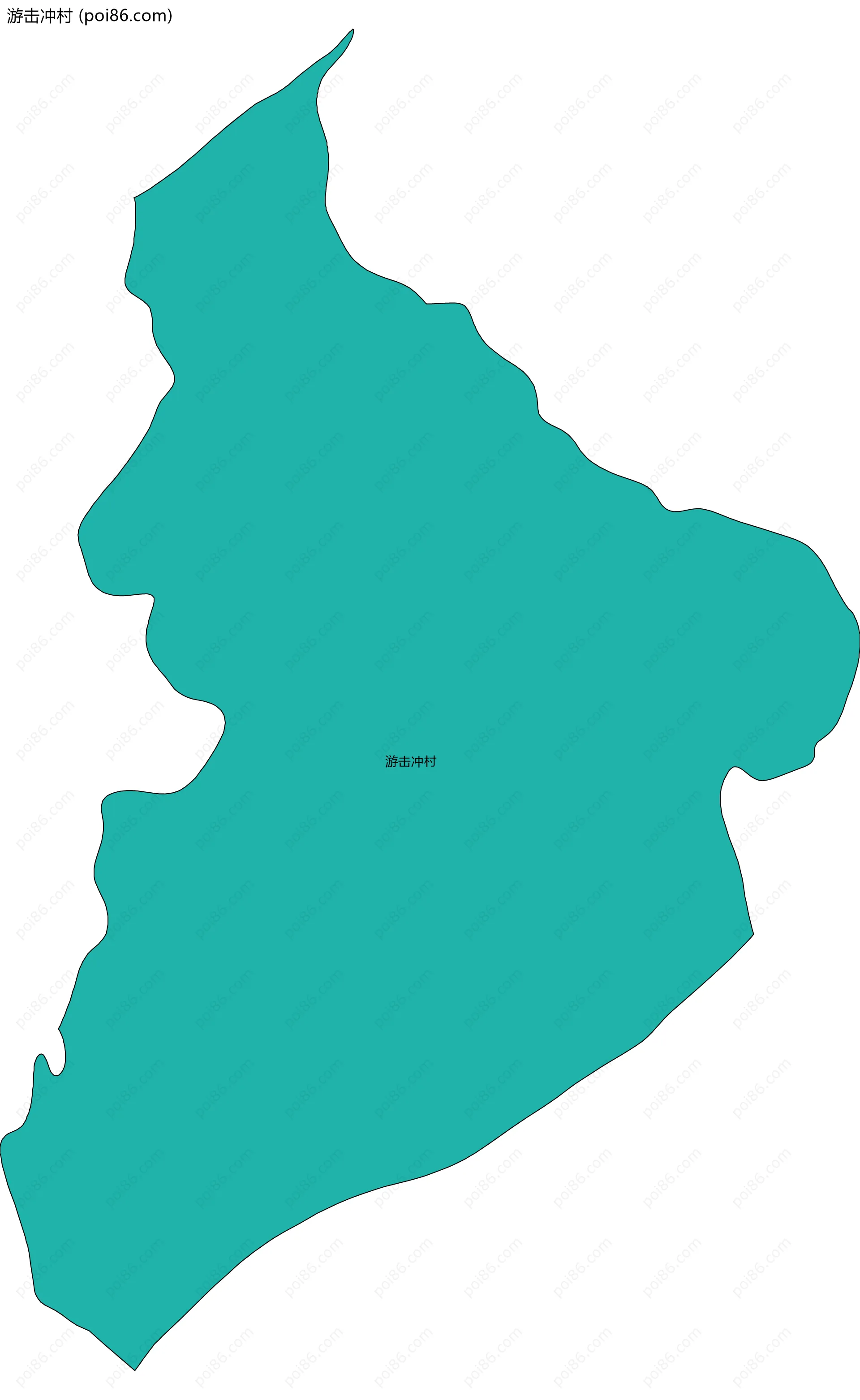 游击冲村边界地图