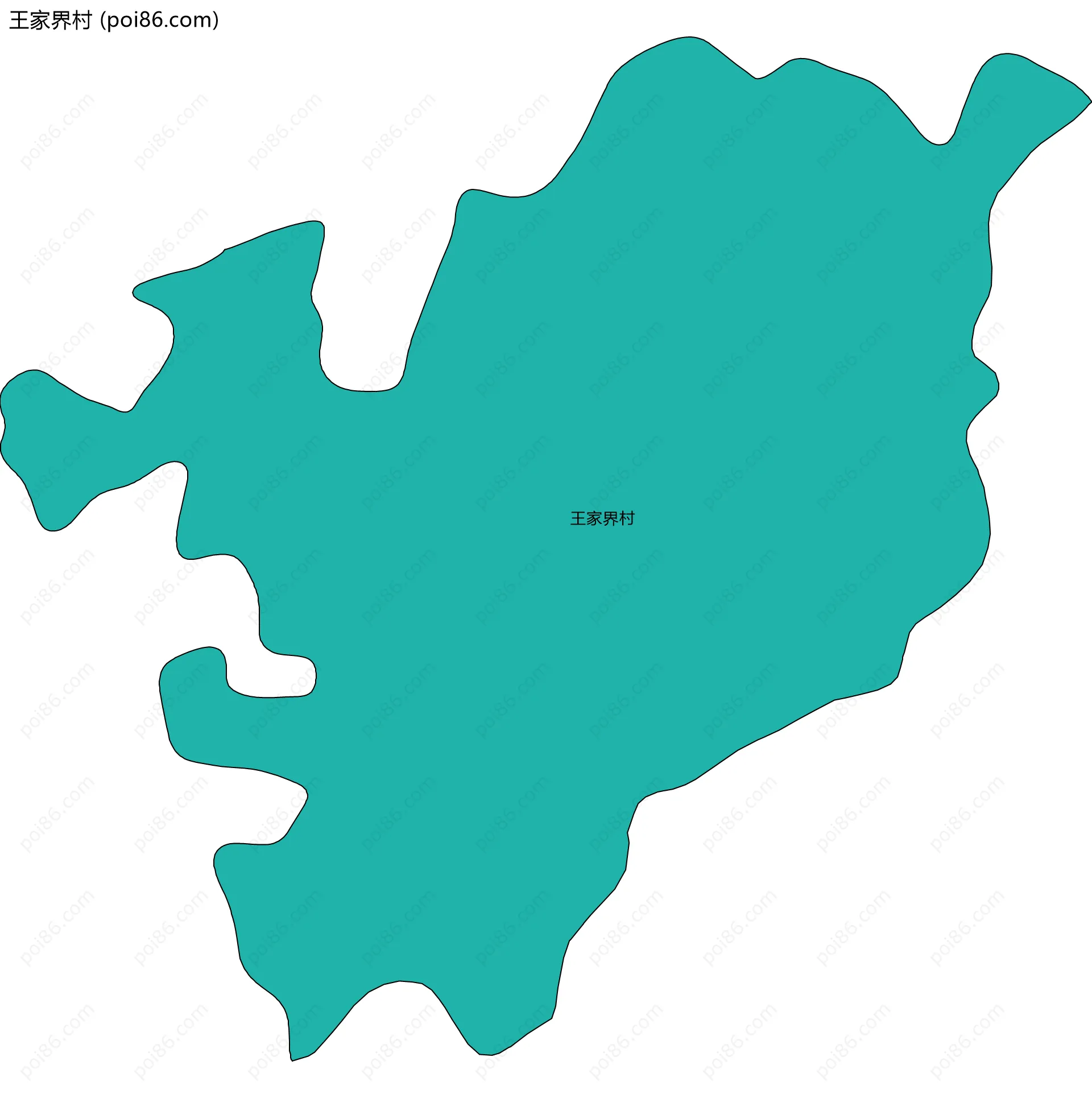 王家界村边界地图