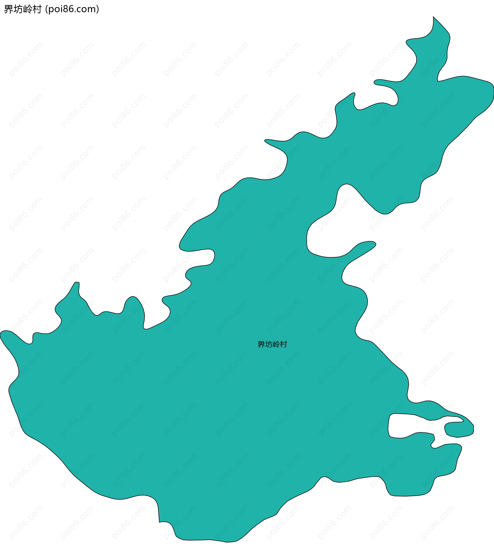 界坊岭村边界地图