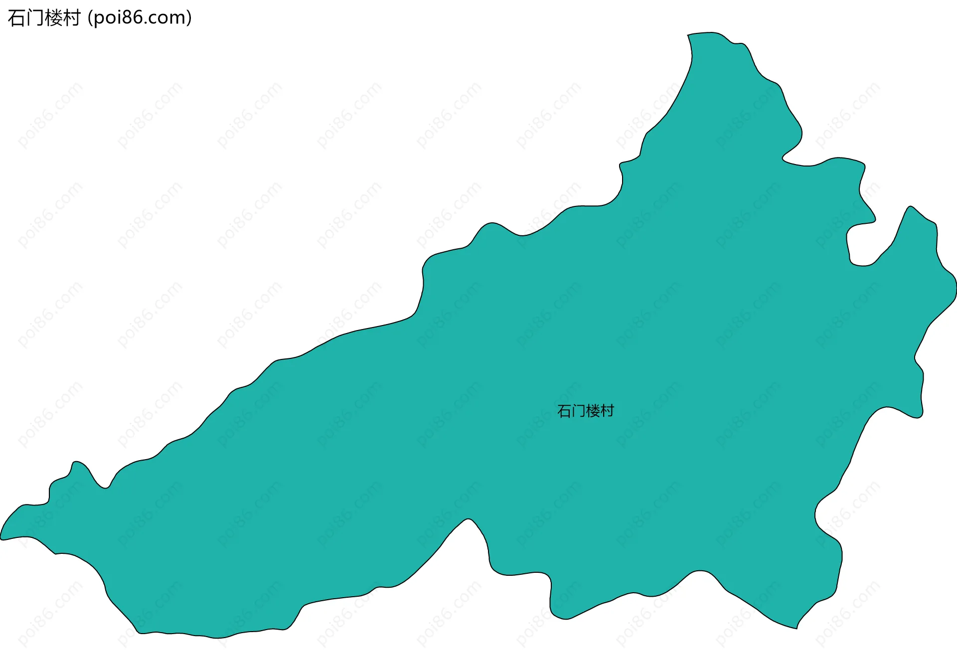 石门楼村边界地图