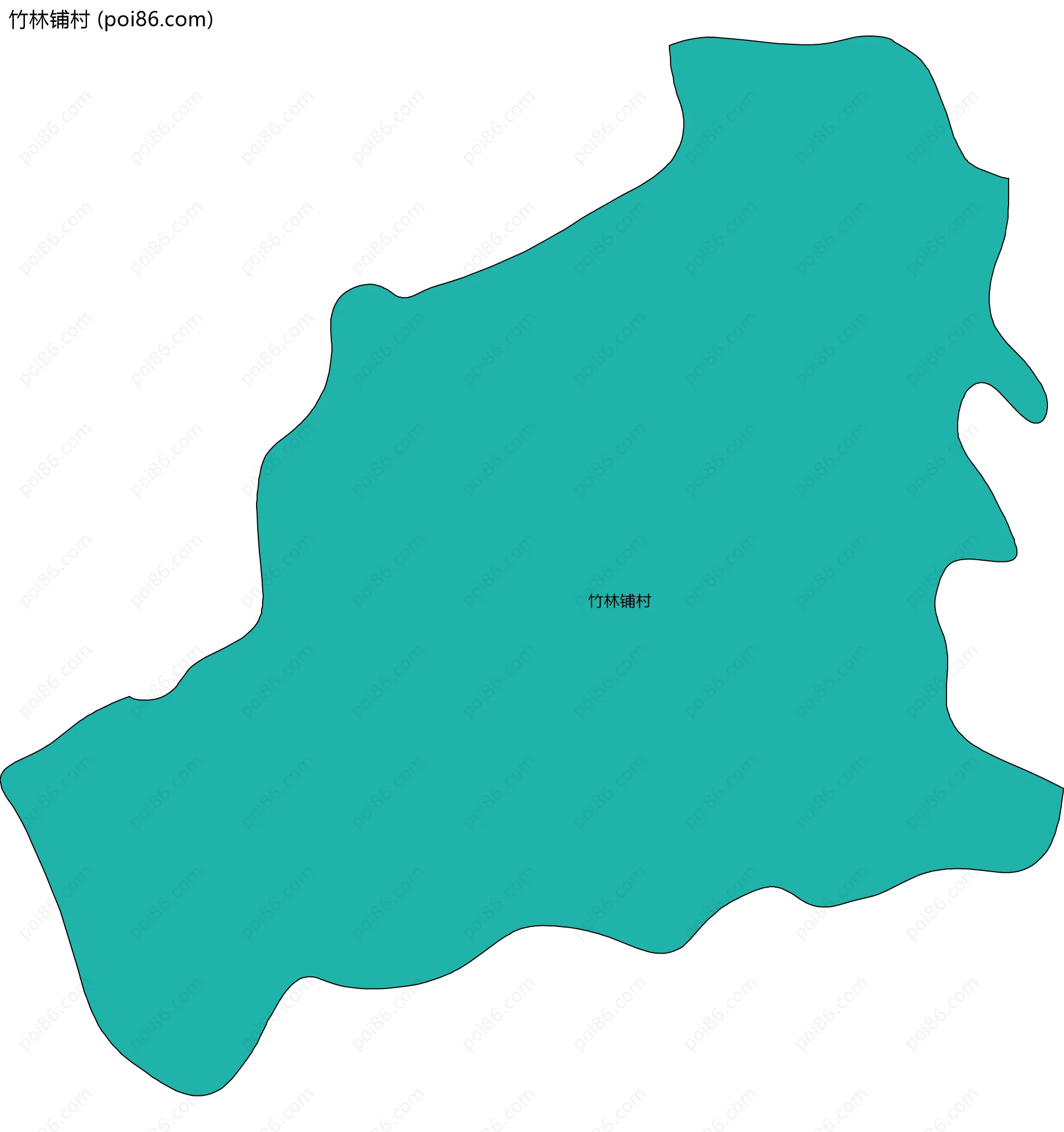 竹林铺村边界地图