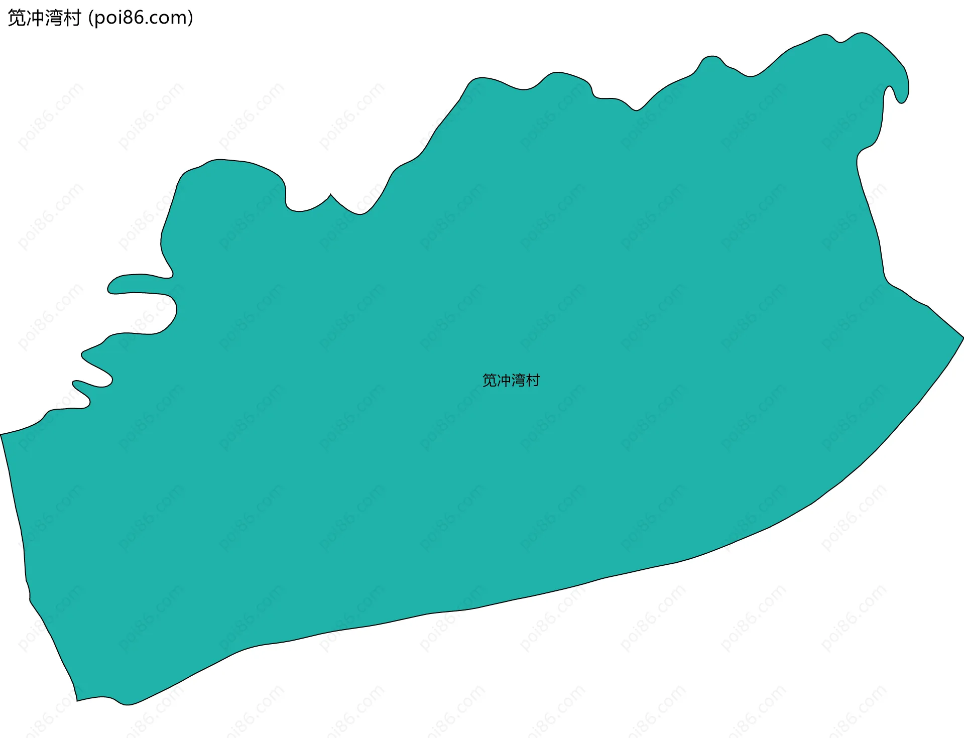 笕冲湾村边界地图