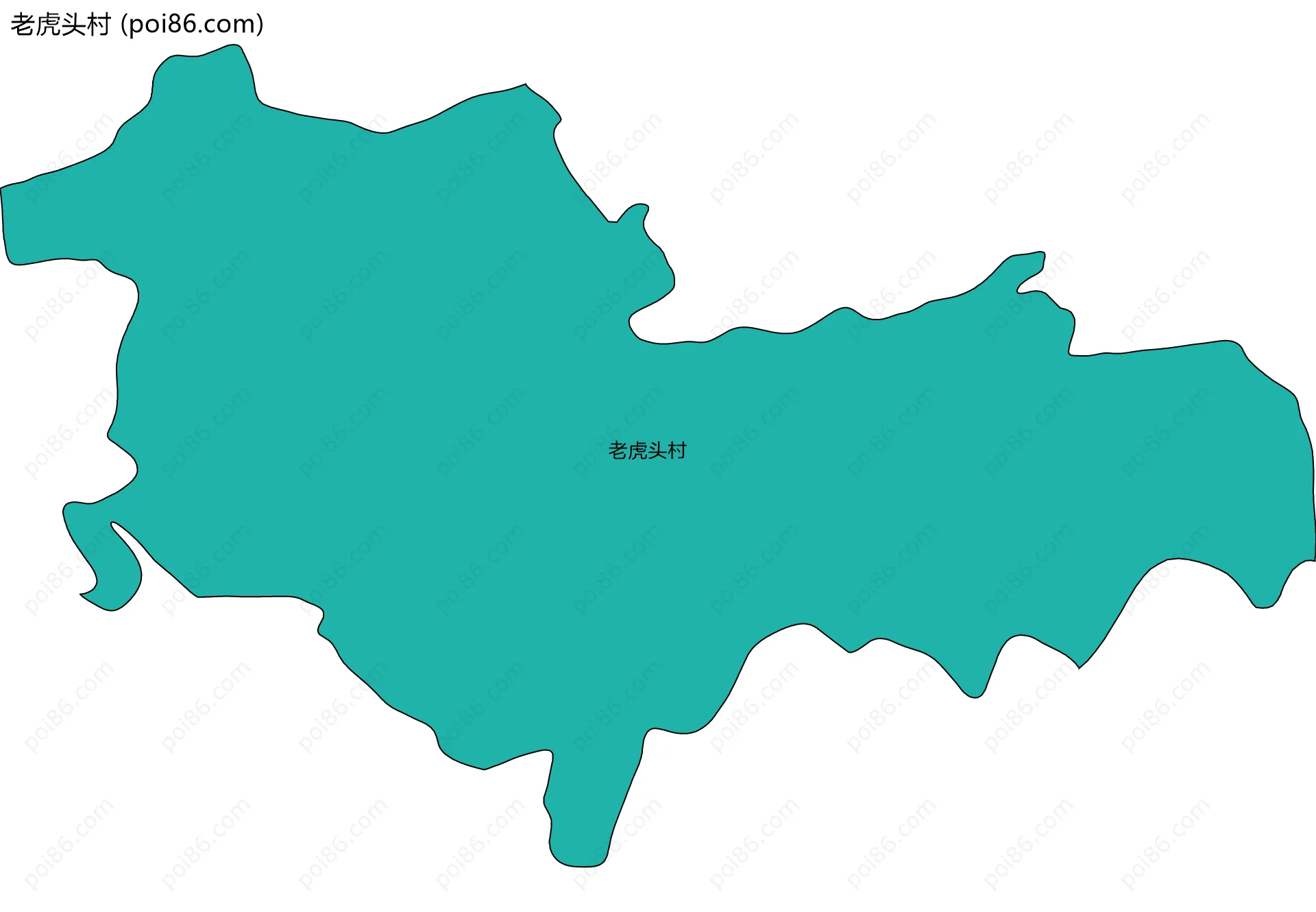 老虎头村边界地图