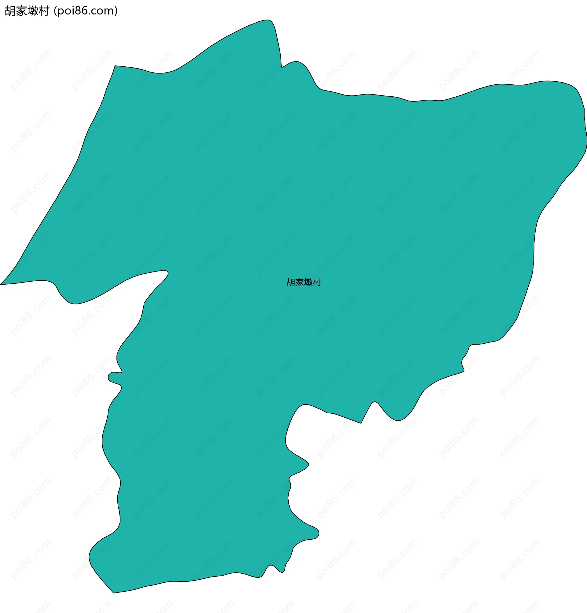 胡家墩村边界地图