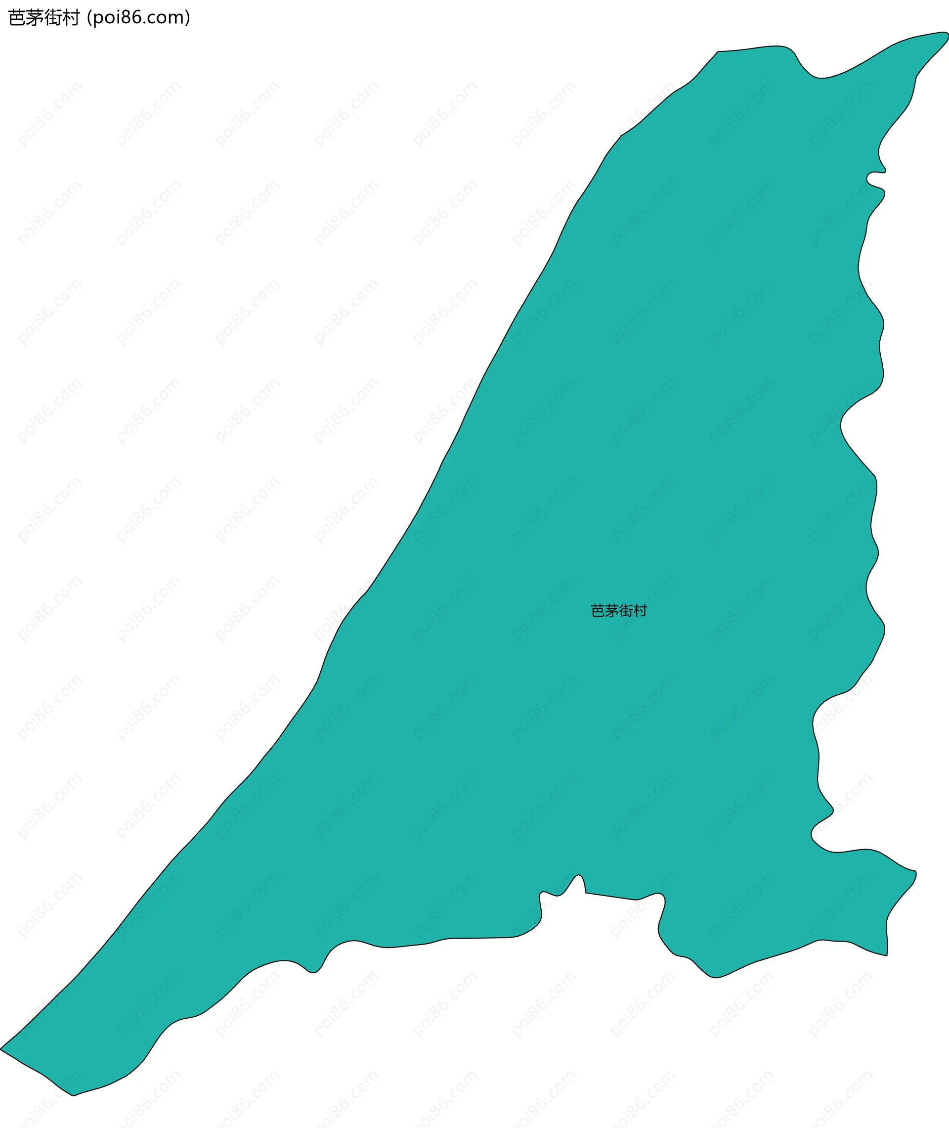 芭茅街村边界地图