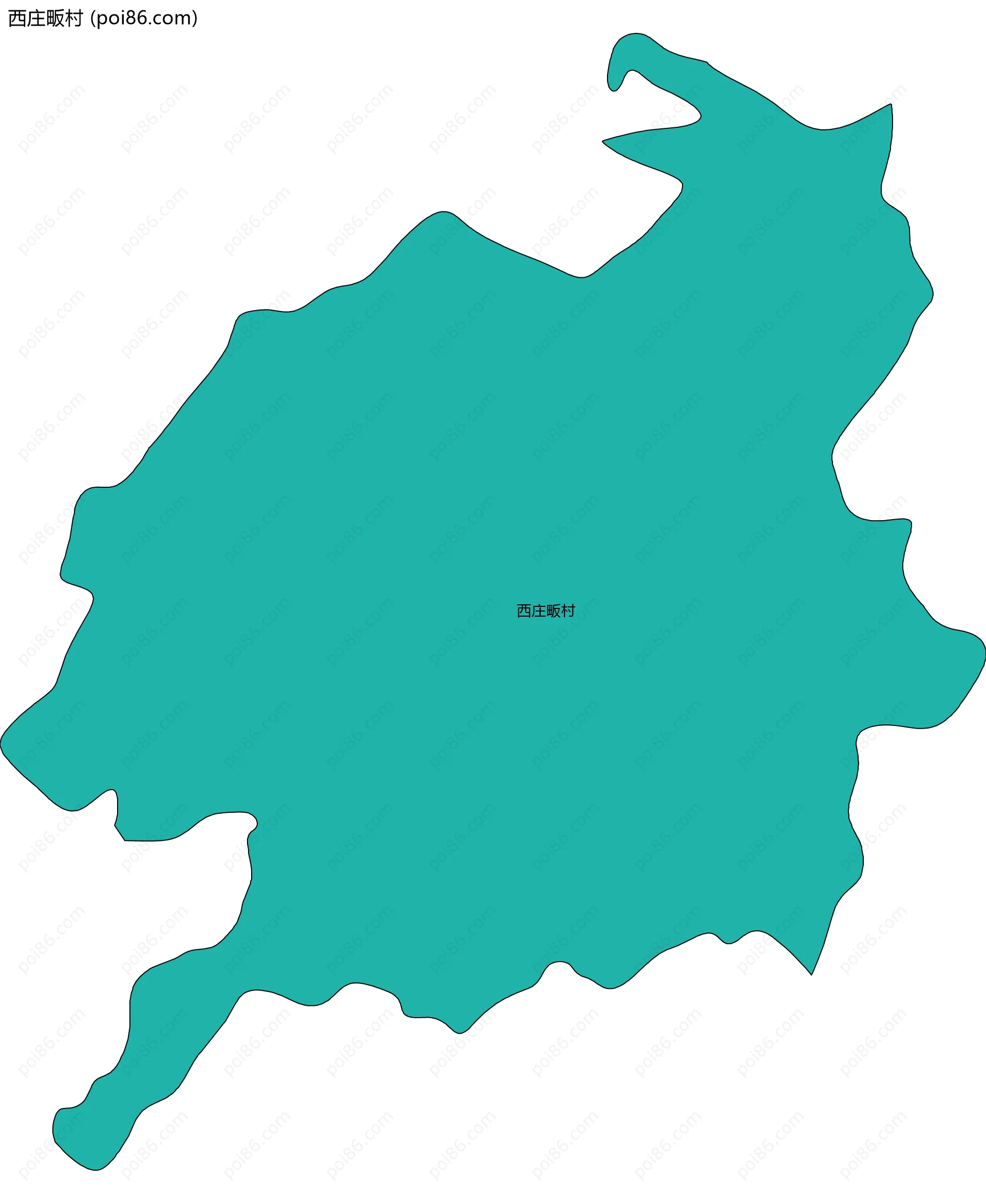 西庄畈村边界地图