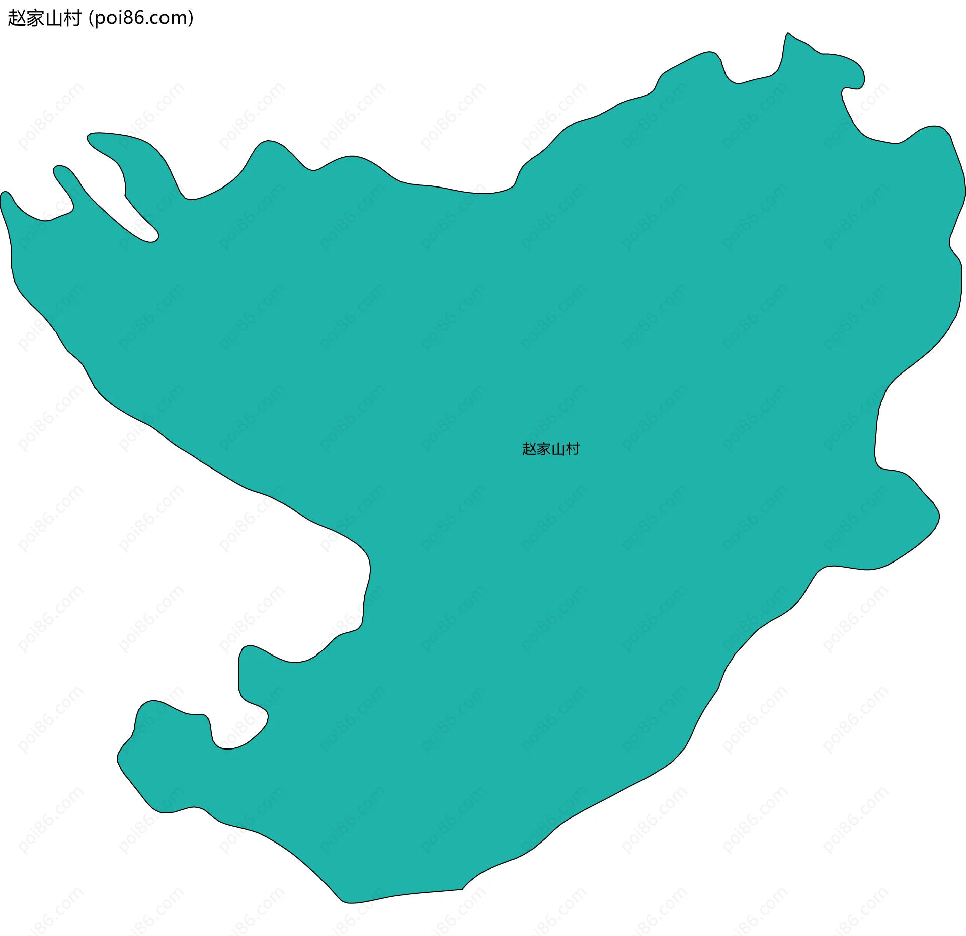 赵家山村边界地图