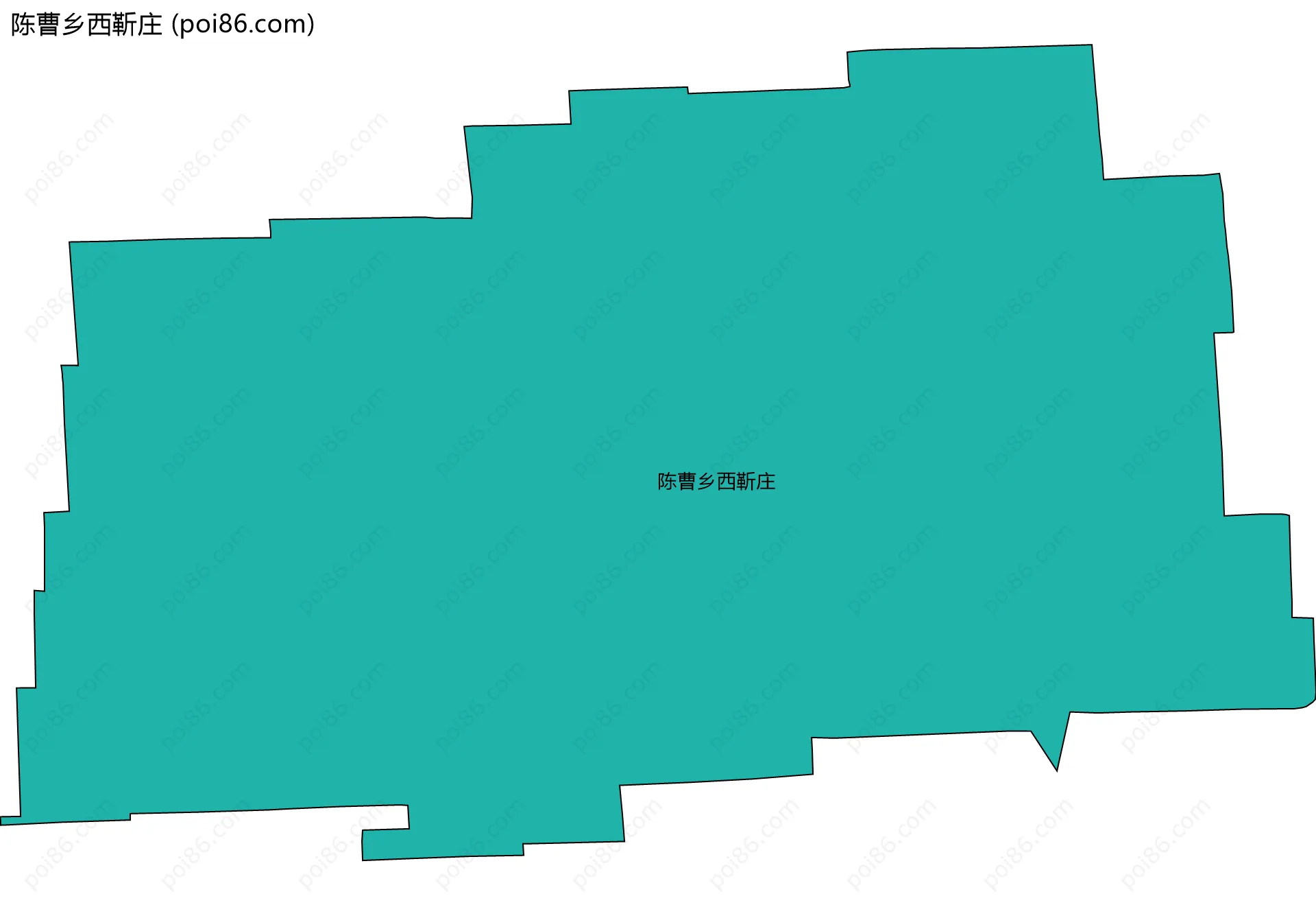 陈曹乡西靳庄边界地图