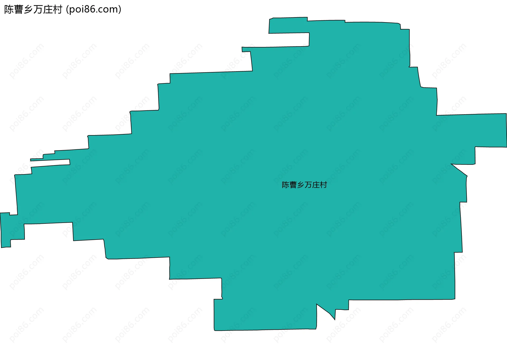 陈曹乡万庄村边界地图