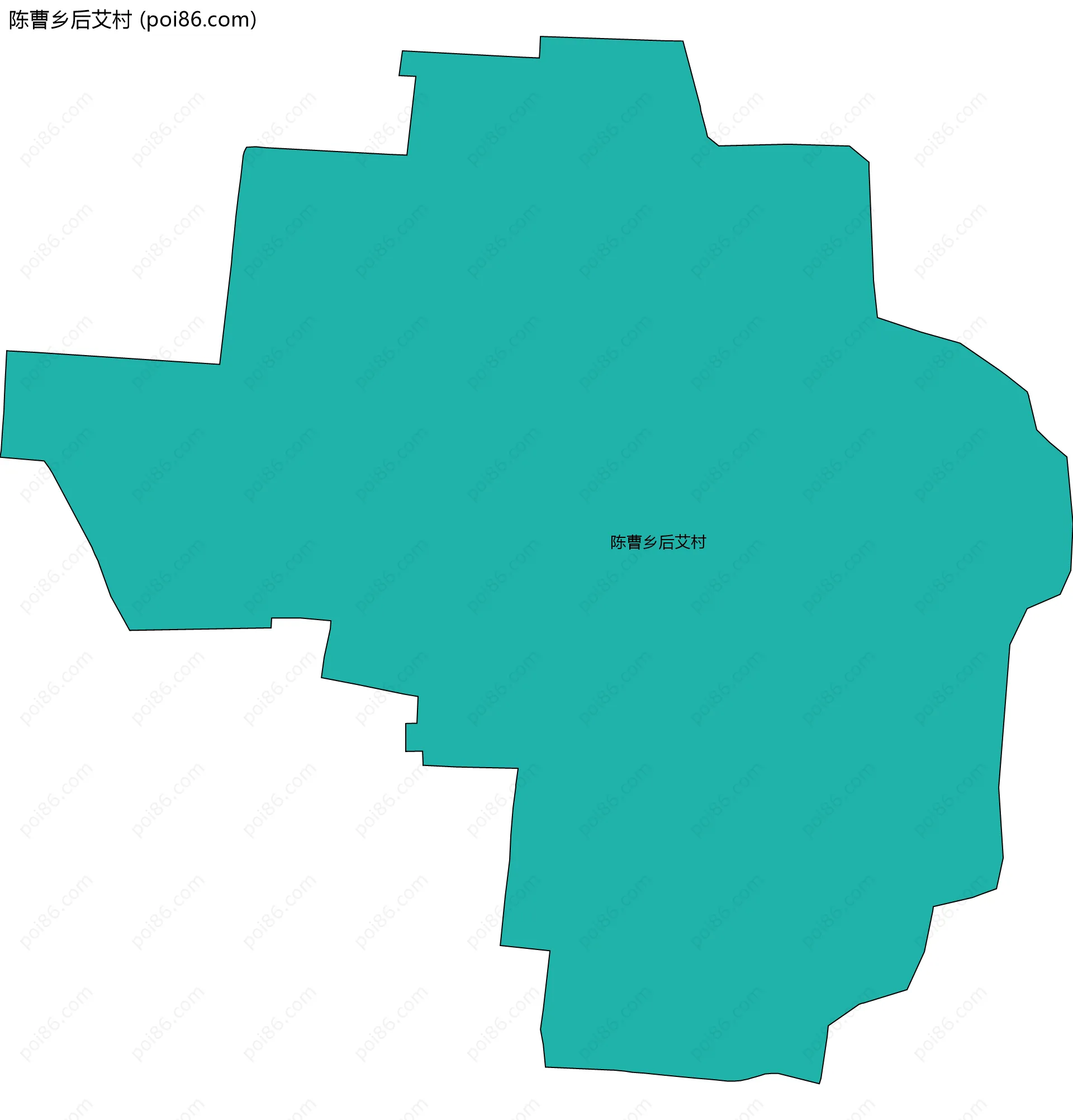 陈曹乡后艾村边界地图