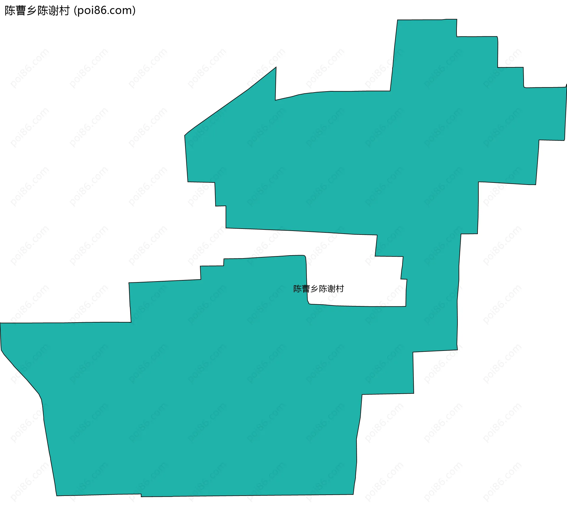 陈曹乡陈谢村边界地图