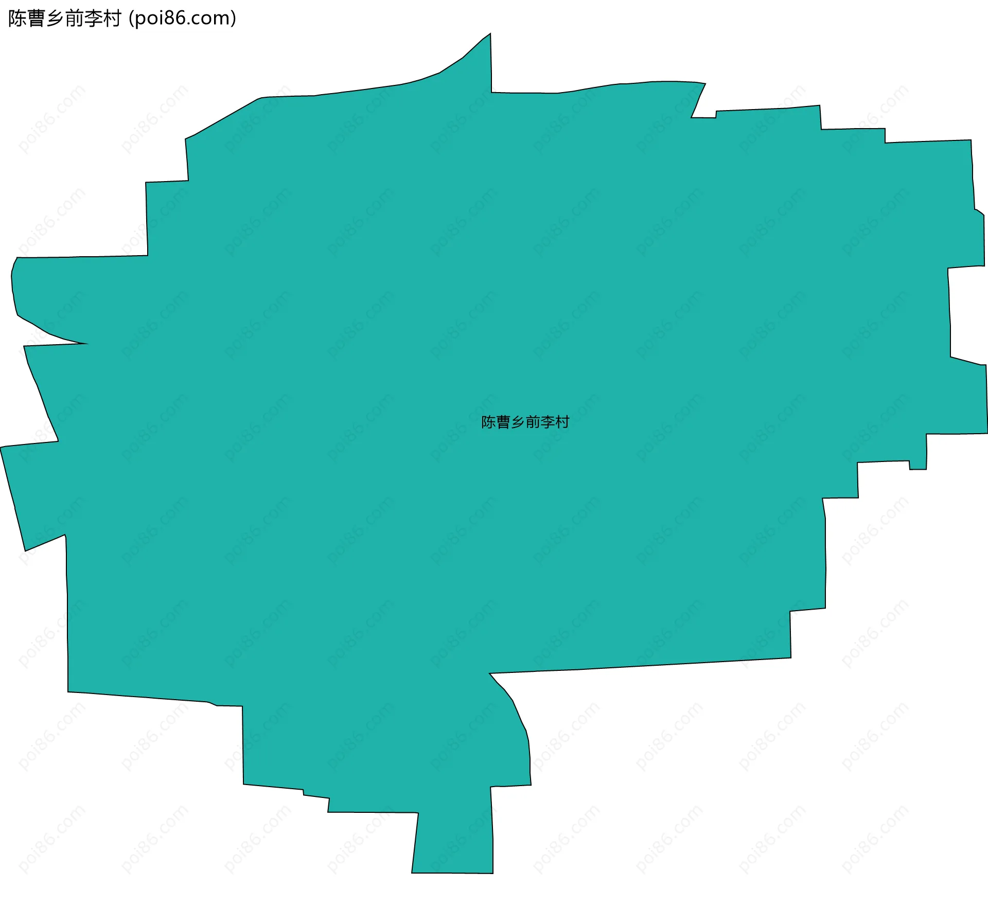 陈曹乡前李村边界地图