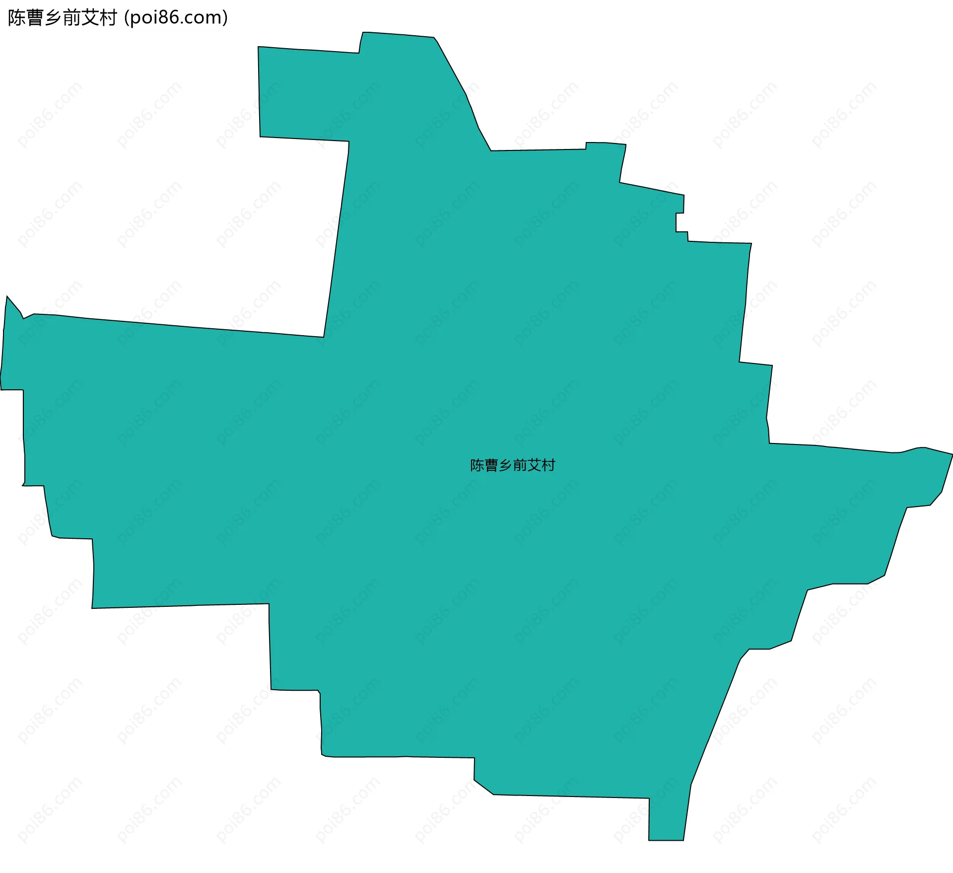 陈曹乡前艾村边界地图