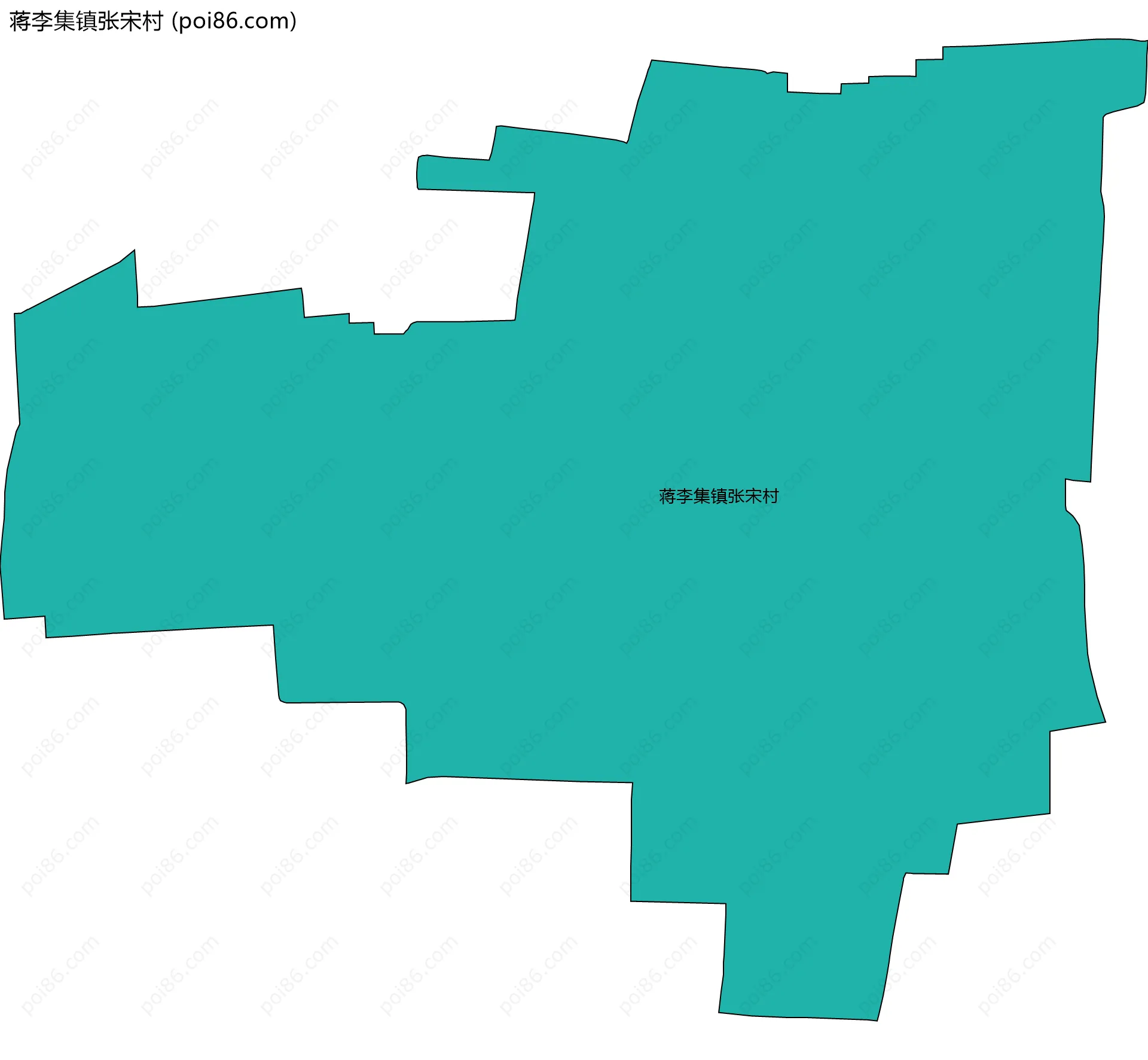 蒋李集镇张宋村边界地图