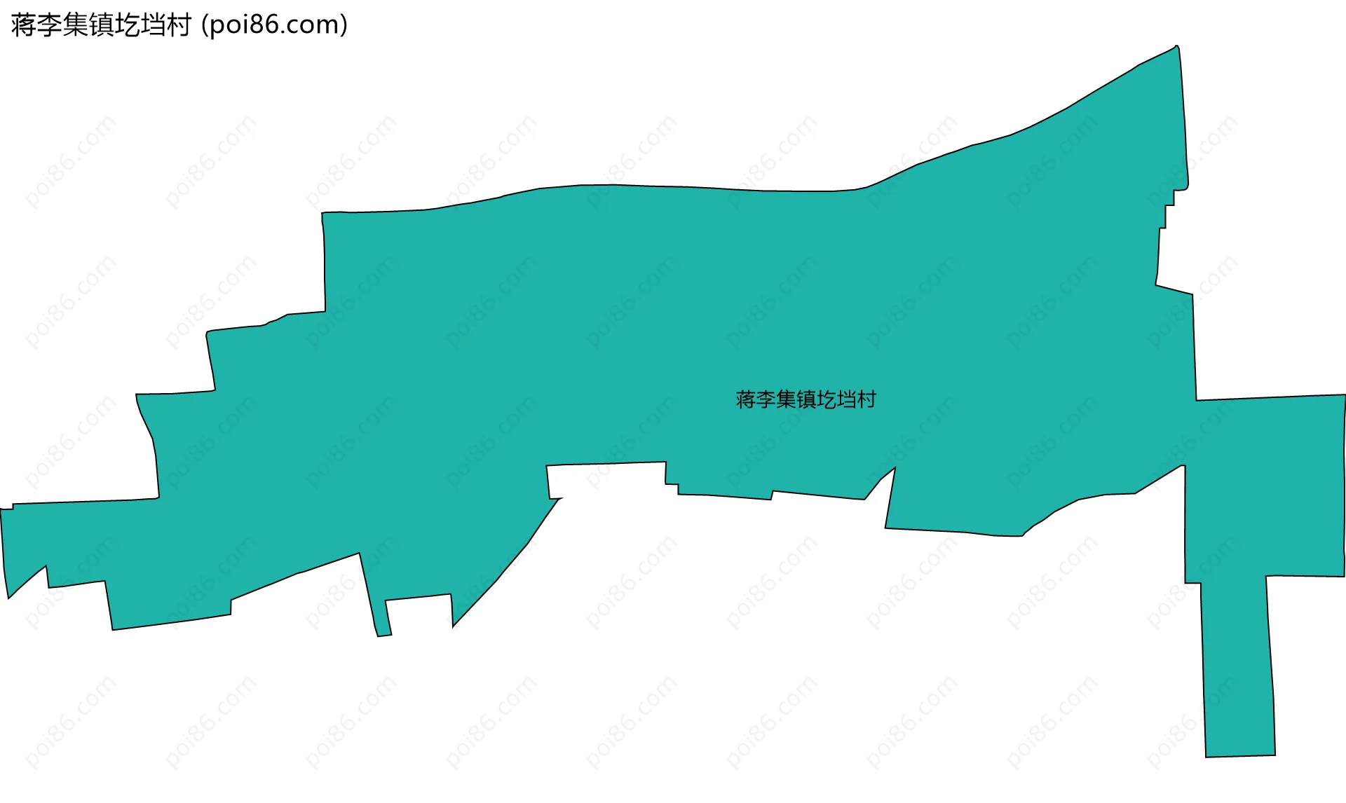 蒋李集镇圪垱村边界地图