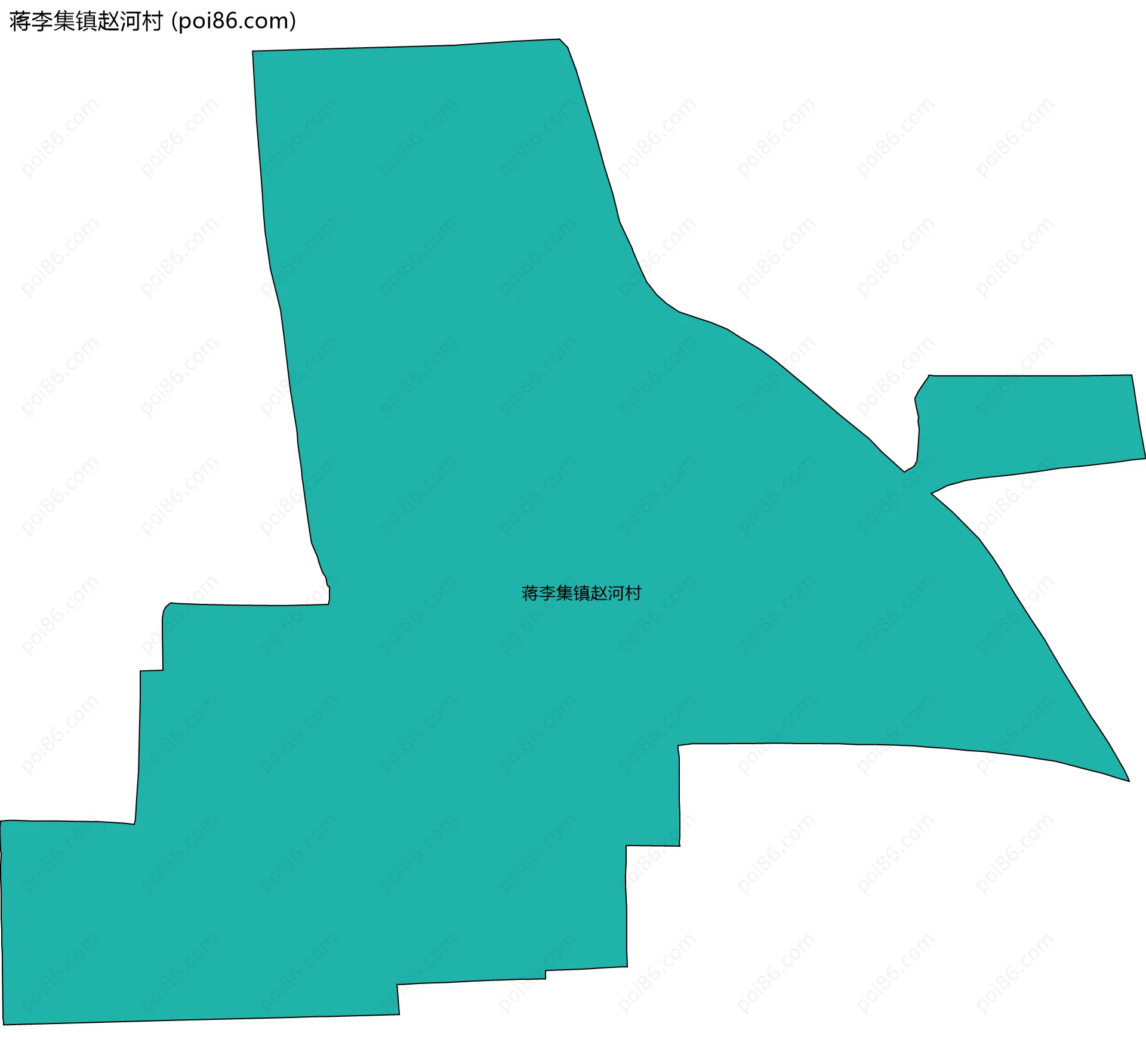 蒋李集镇赵河村边界地图