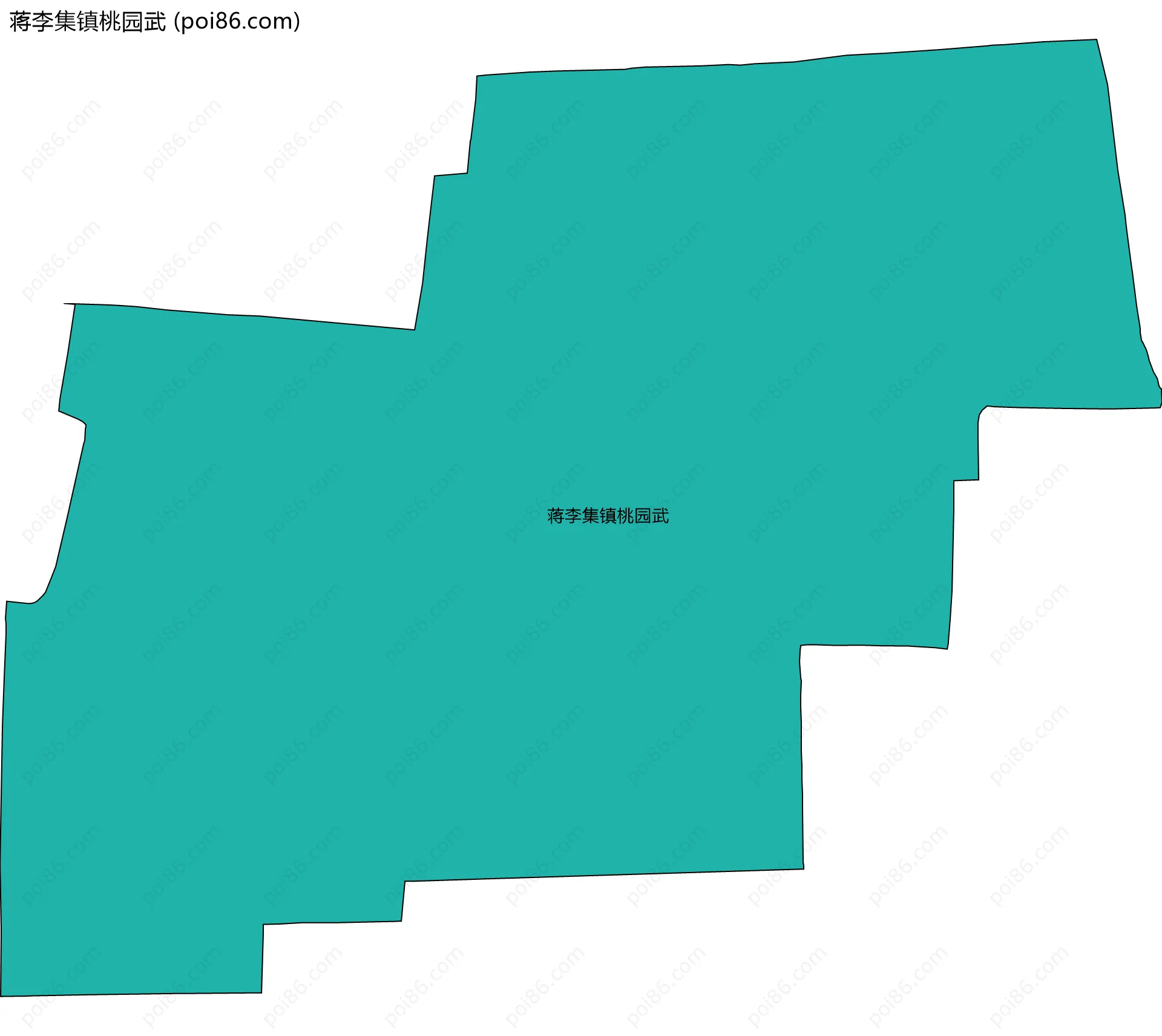 蒋李集镇桃园武边界地图