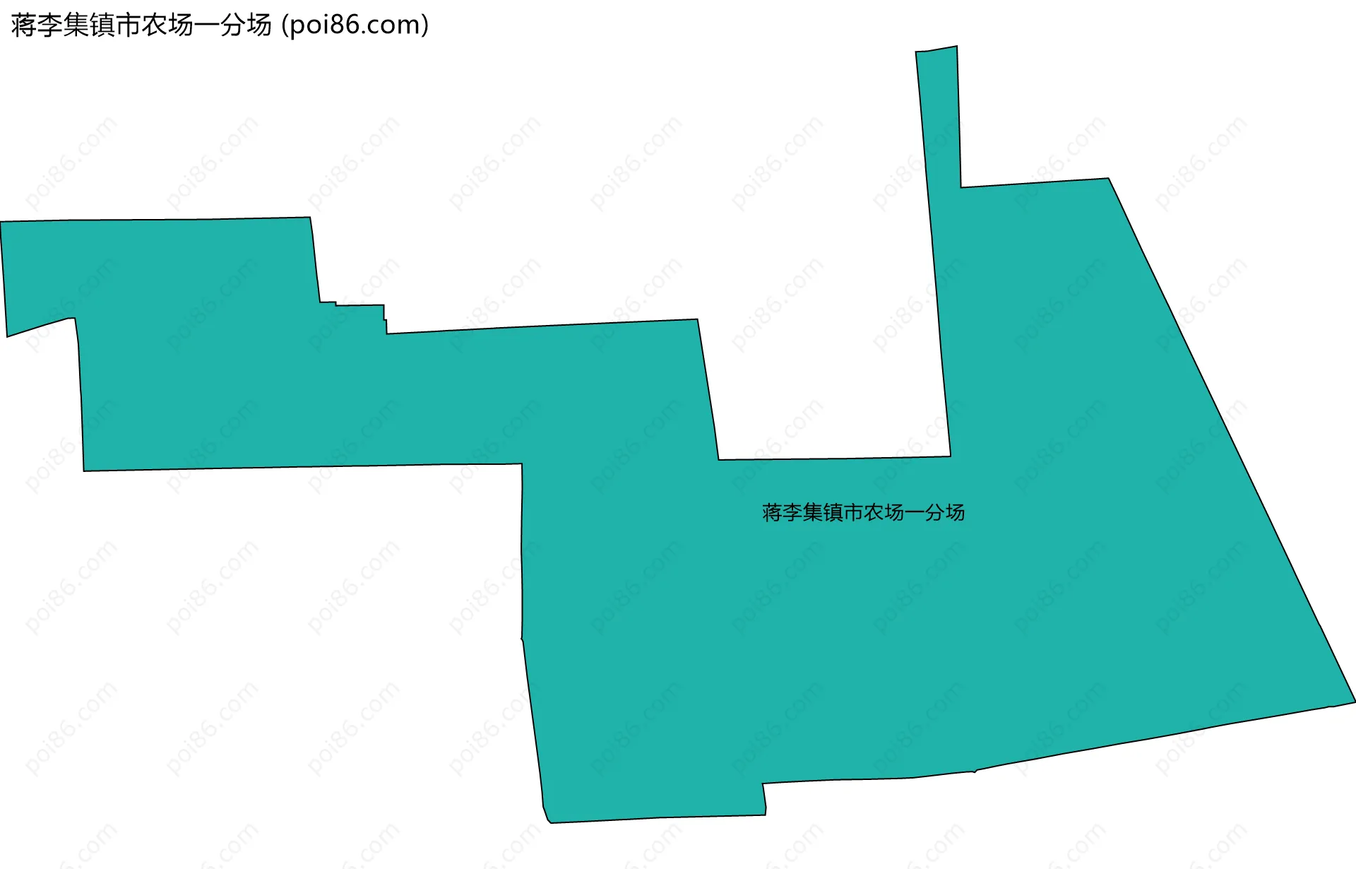 蒋李集镇市农场一分场边界地图