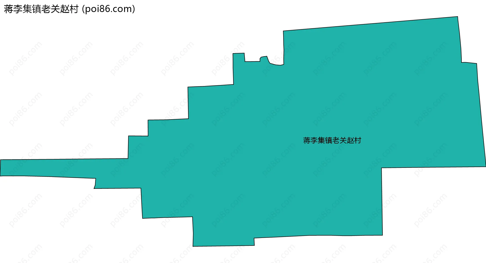 蒋李集镇老关赵村边界地图