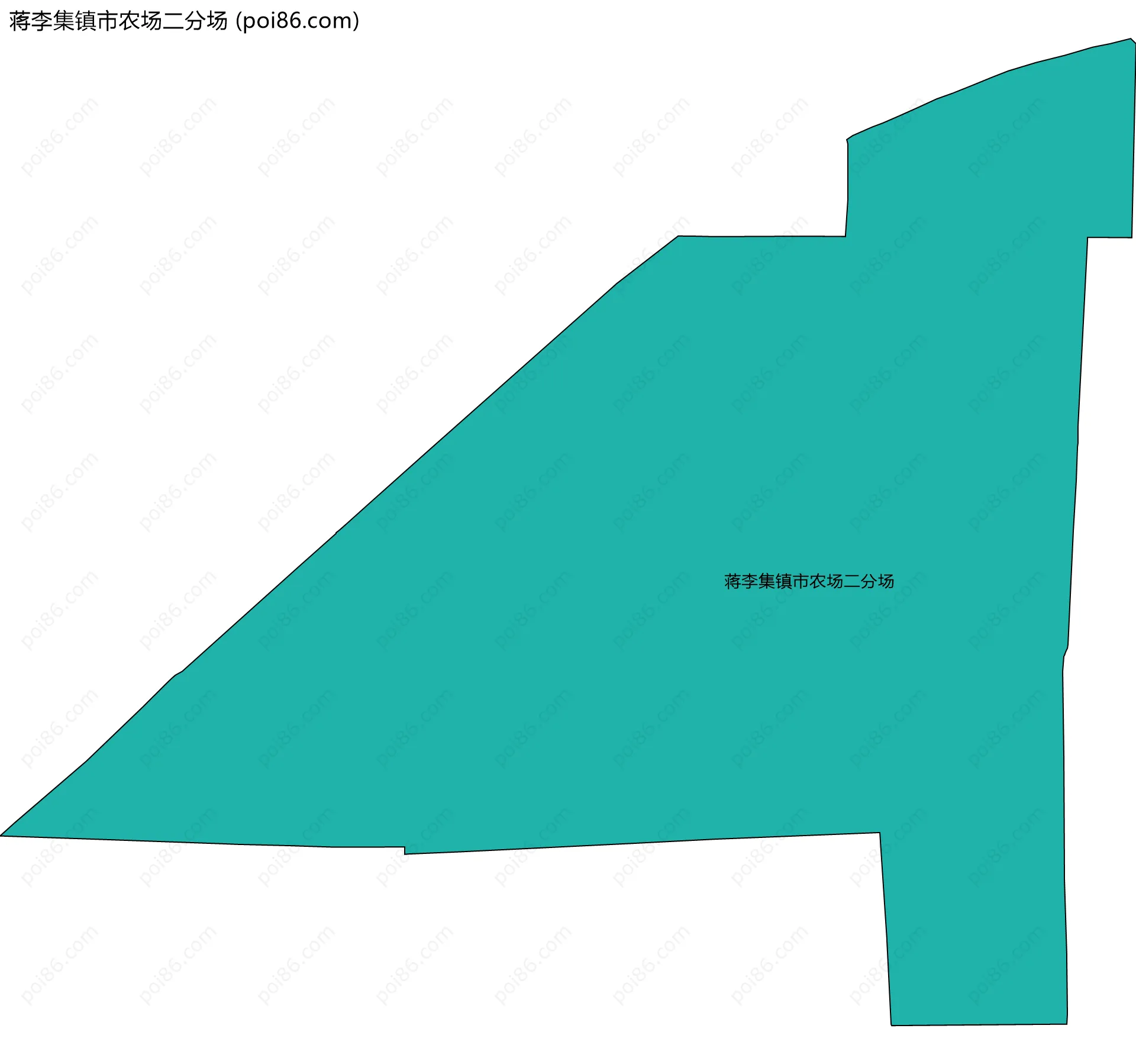 蒋李集镇市农场二分场边界地图