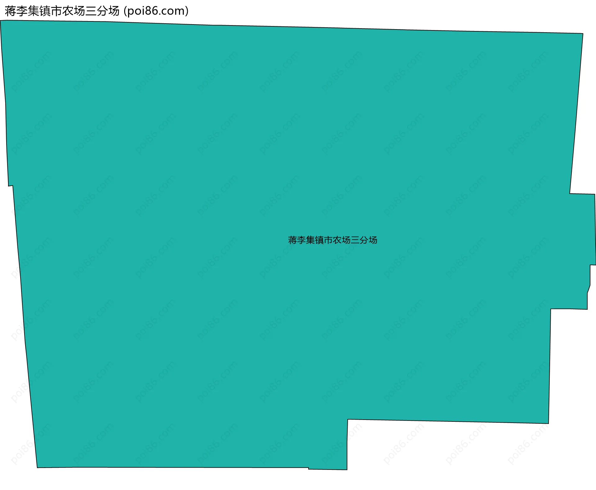 蒋李集镇市农场三分场边界地图