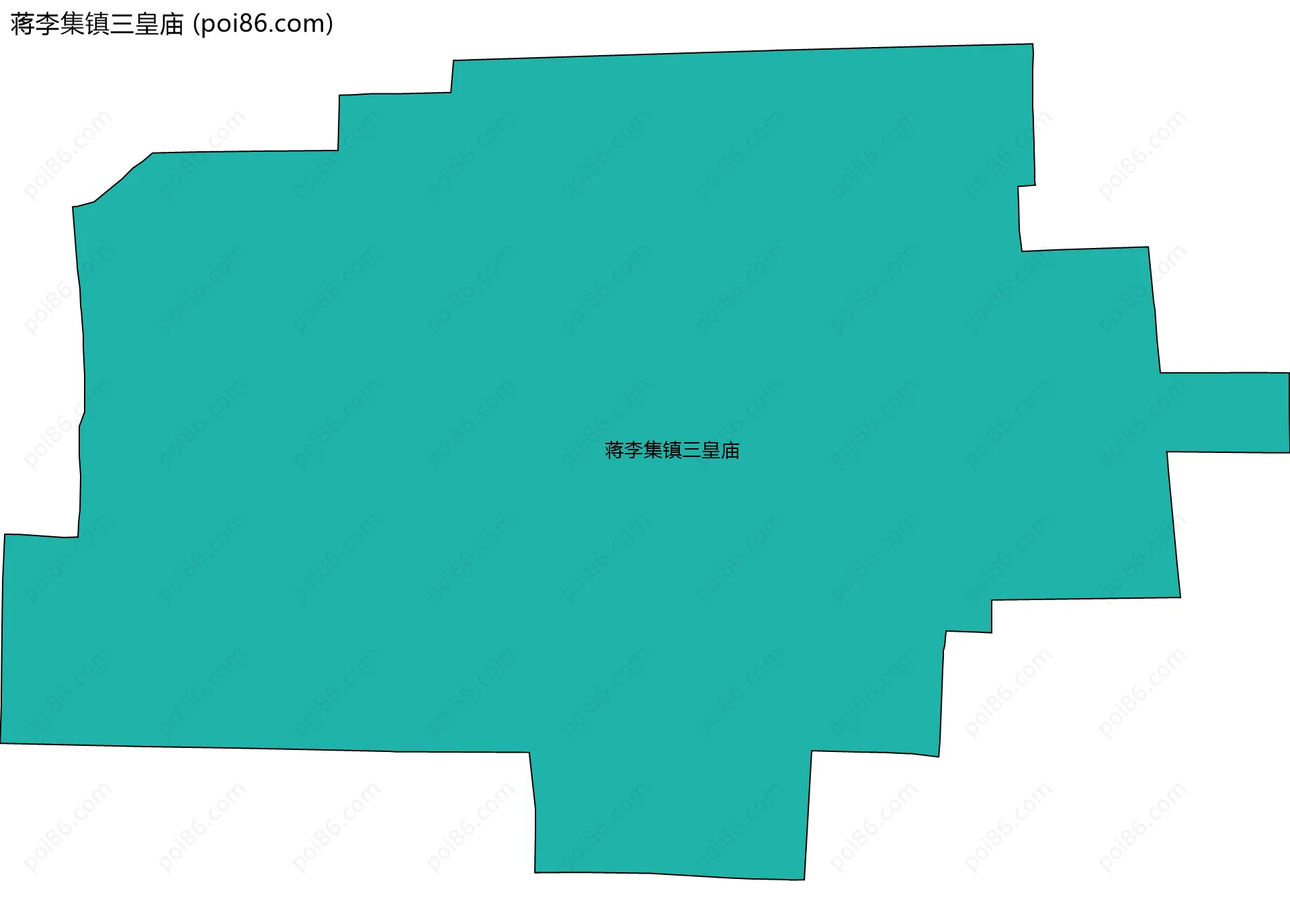 蒋李集镇三皇庙边界地图