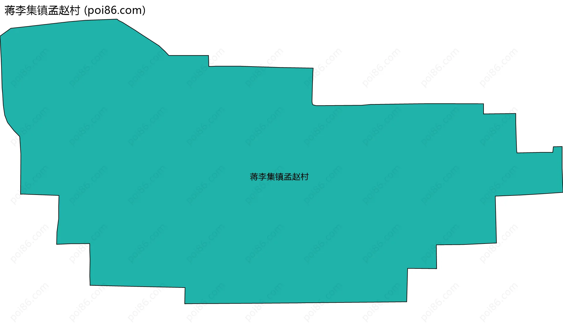 蒋李集镇孟赵村边界地图