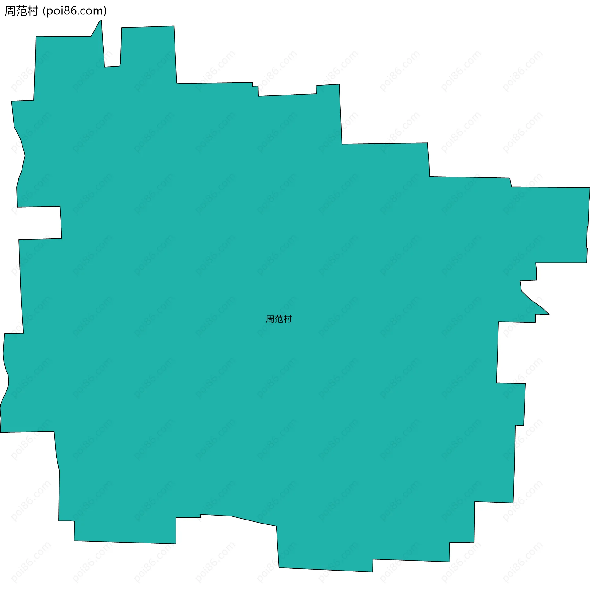 周范村边界地图