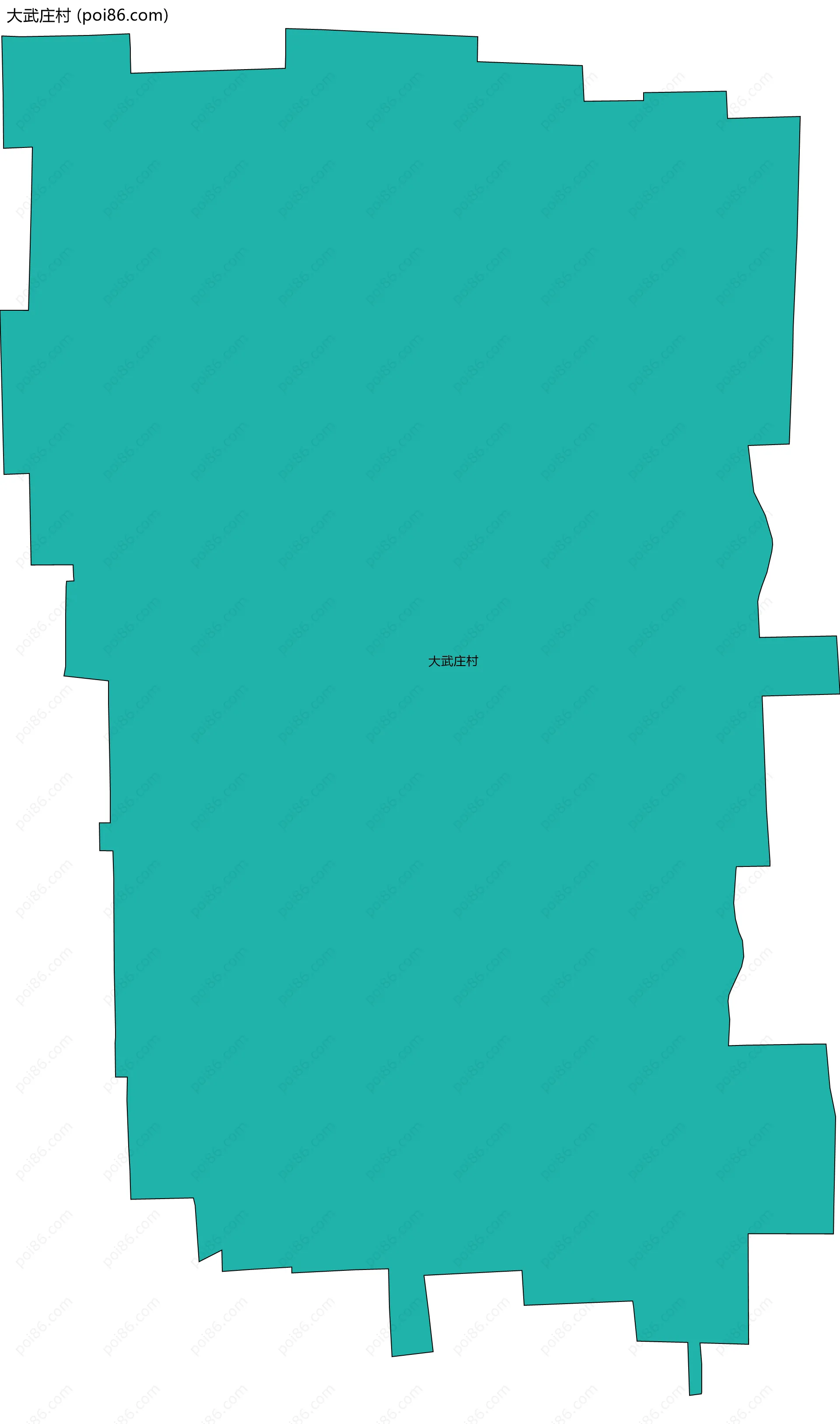 大武庄村边界地图