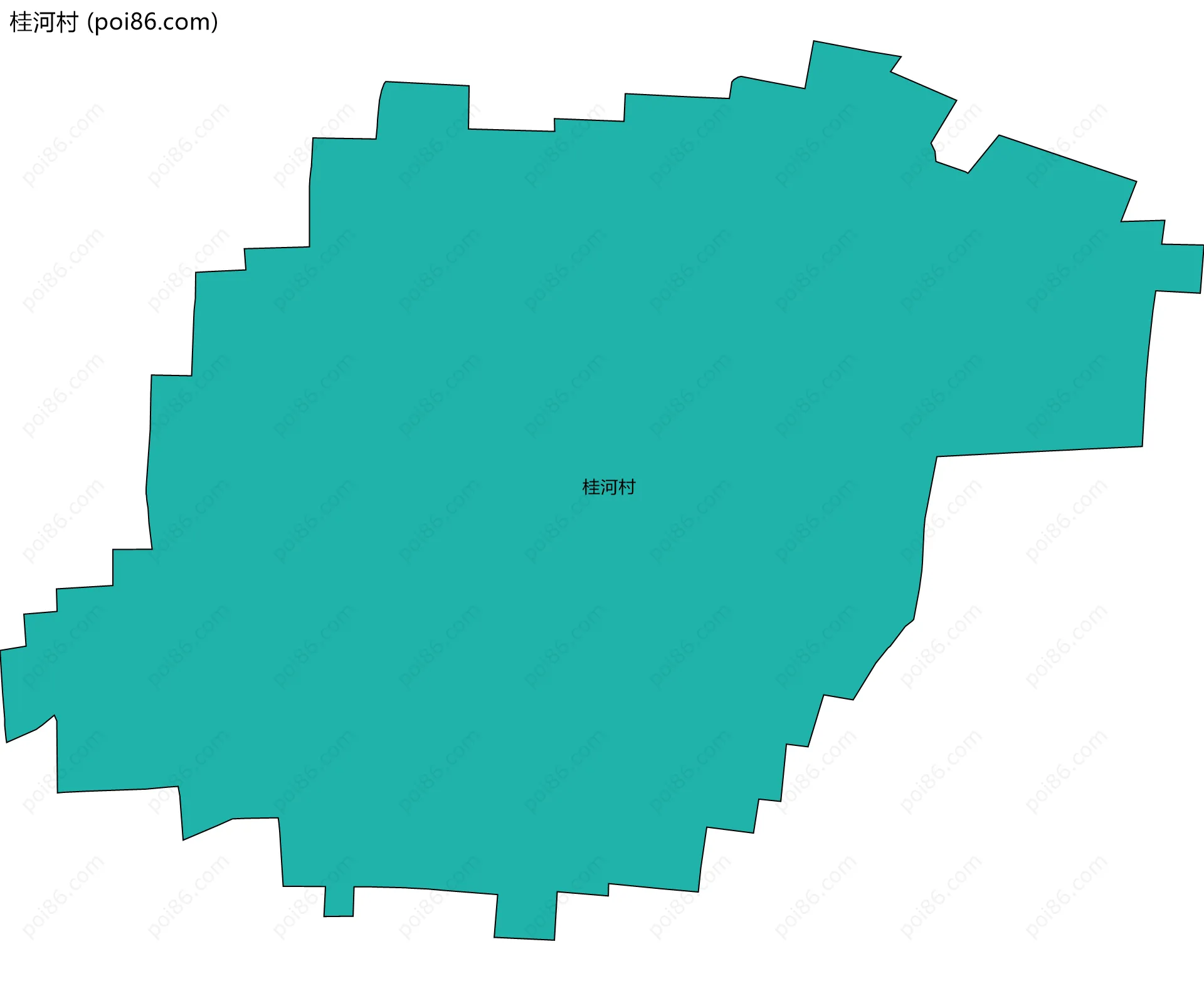 桂河村边界地图