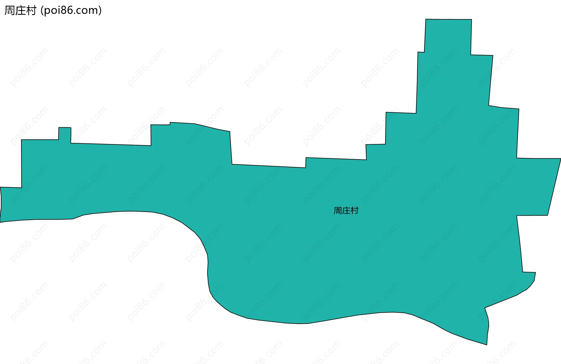 周庄村边界地图